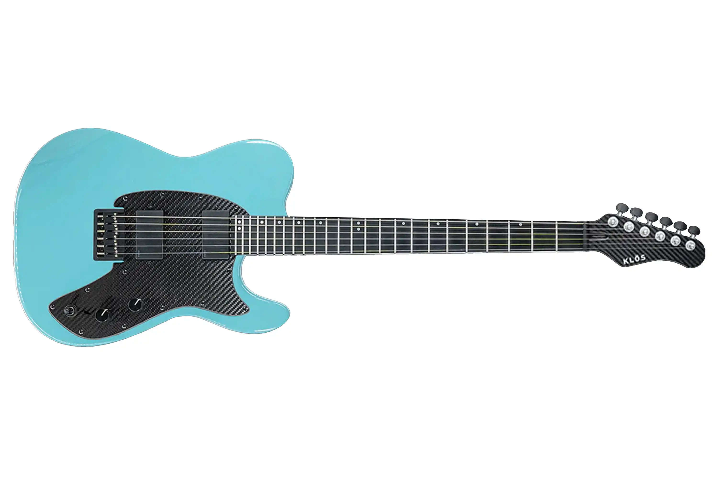 Klōs Telomere Custom Series 22 Fret Electric Guitar with Klos Blackouts Pickup - Stone Blue - Image 3