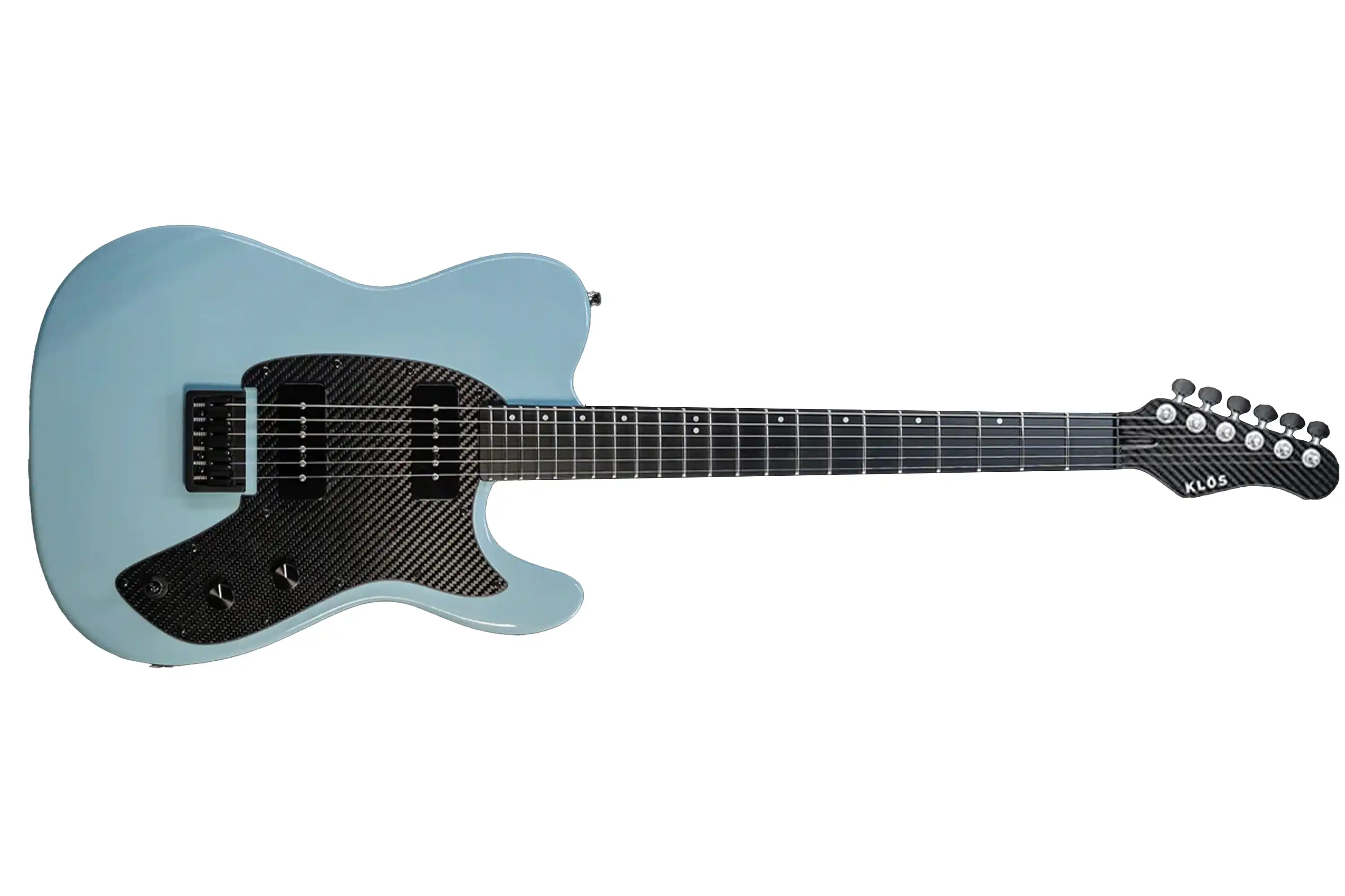 Klōs Telomere Custom Series 24 Fret Electric Guitar with Klos P-90S Pickup - Stone Blue - Image 3