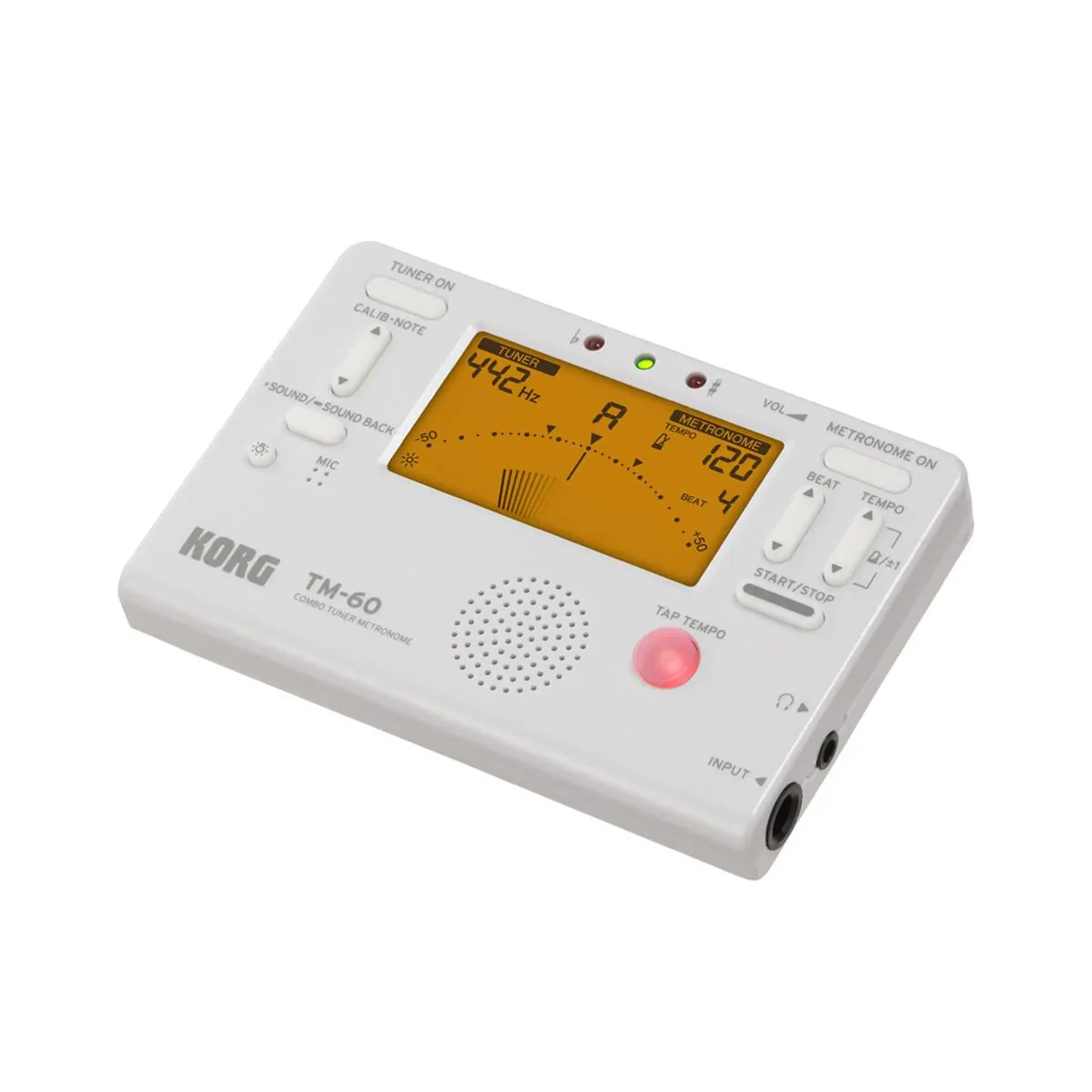 Korg TM-60 Combo Metronome Tuner - White - Image 2