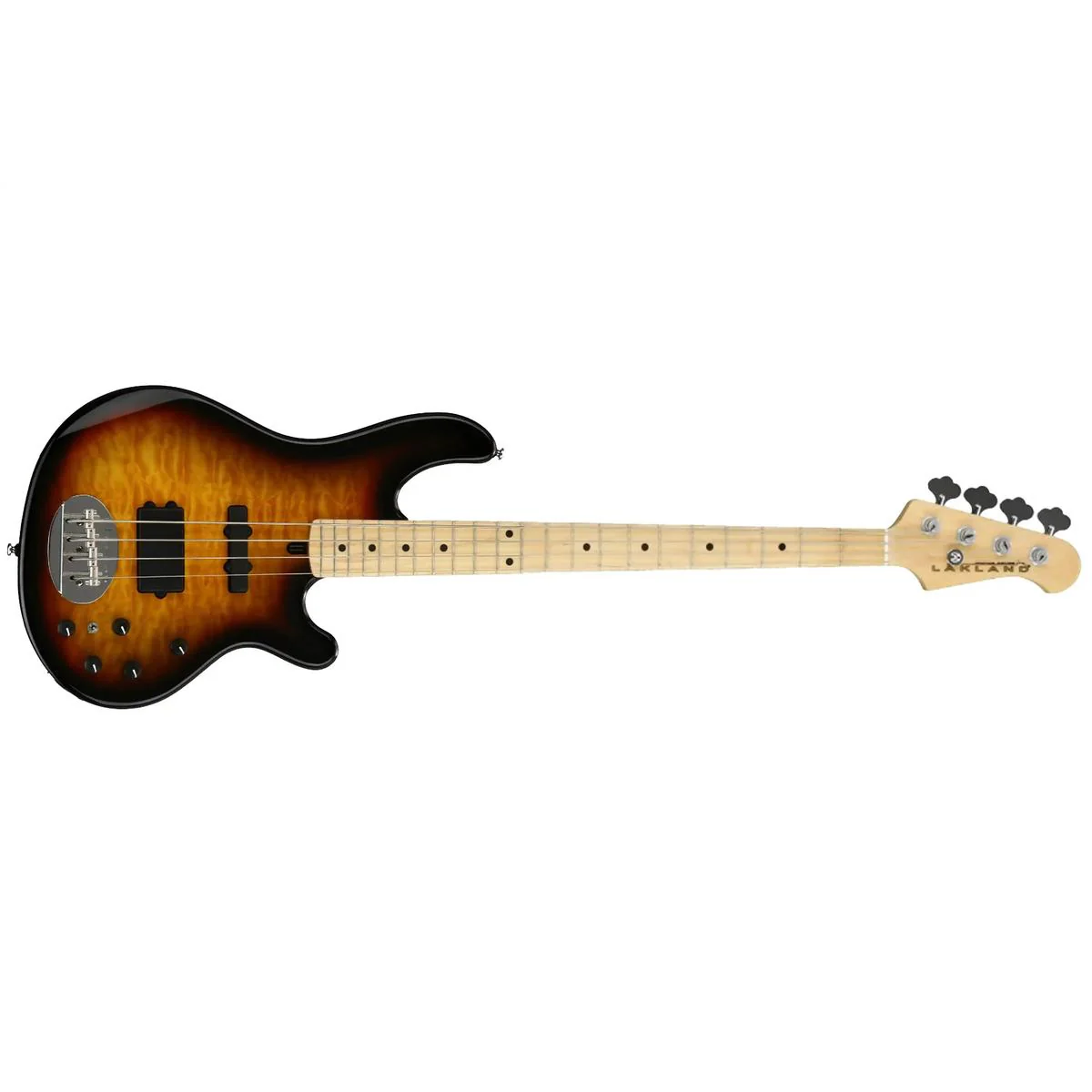 Lakland 44-02 Deluxe Skyline Series 4-String Electric Bass - 3 Tone Sunburst - Image 3