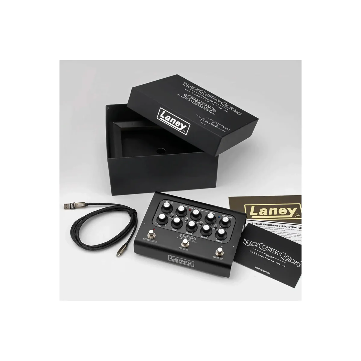 Laney BCC-DB-EAST-PRE Nathan East Signature Black Country Custom DIGBETH Bass Pre Amplifier Pedal - Image 4