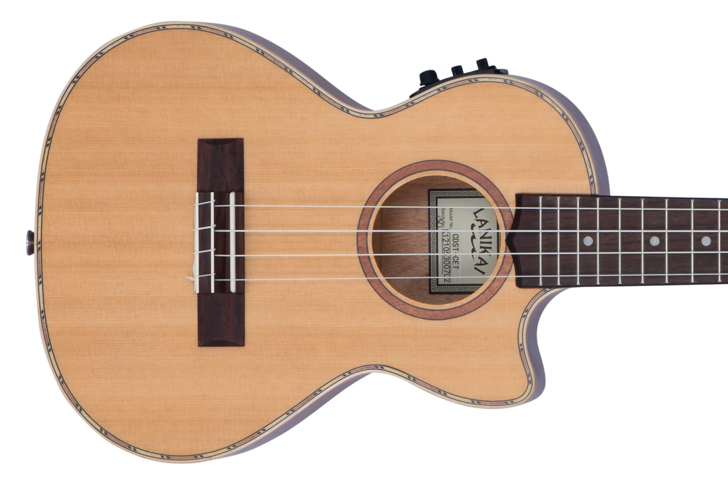 Lanikai CDST-CET Solid Cedar Top Tenor Ukulele w/ Pickup
