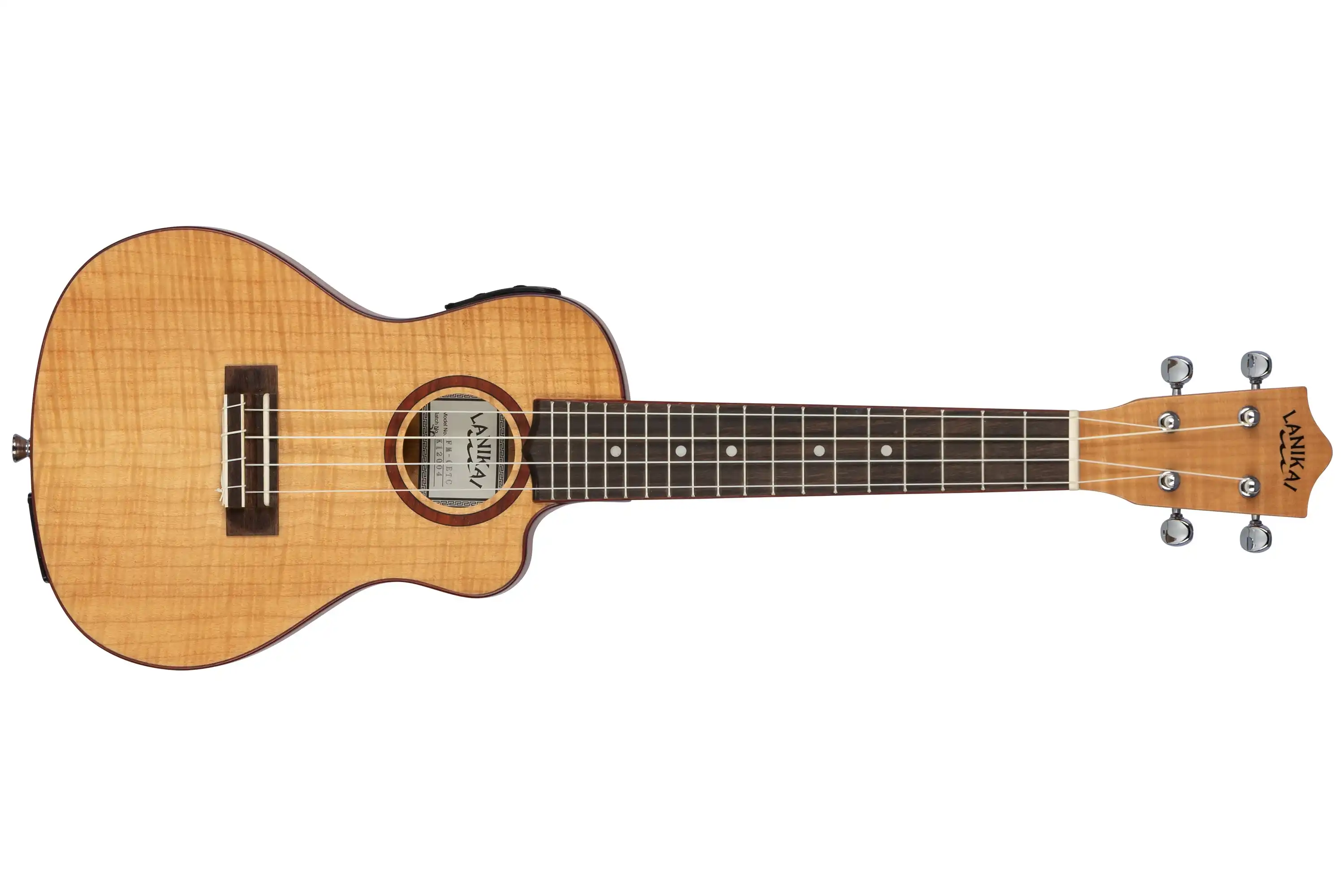 Lanikai FM-CETC Flame Maple Slimline Concert Ukulele w/ Pickup - Image 3