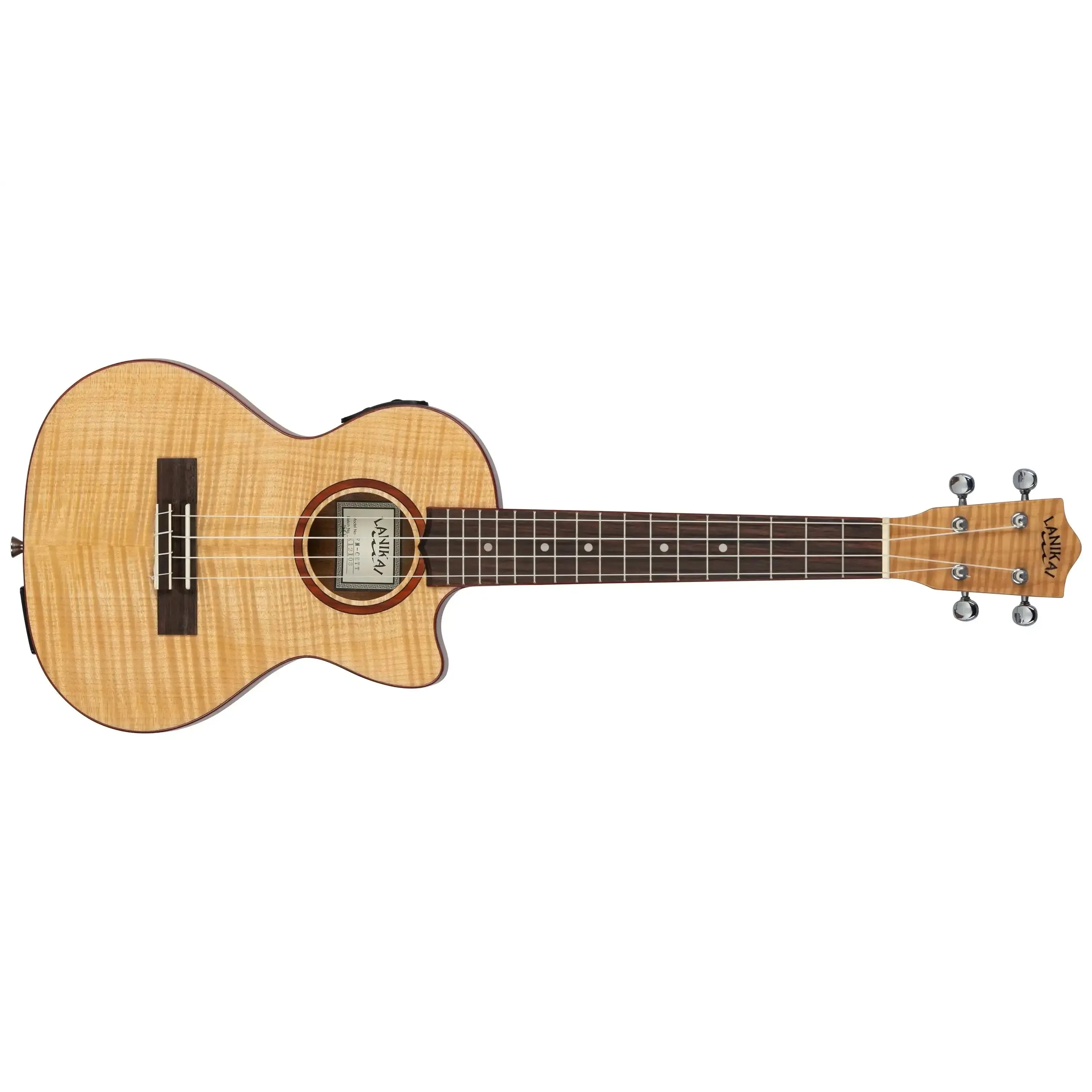 Lanikai FM-CETT Flame Maple Slimline Tenor Ukulele w/ Pickup - Image 3