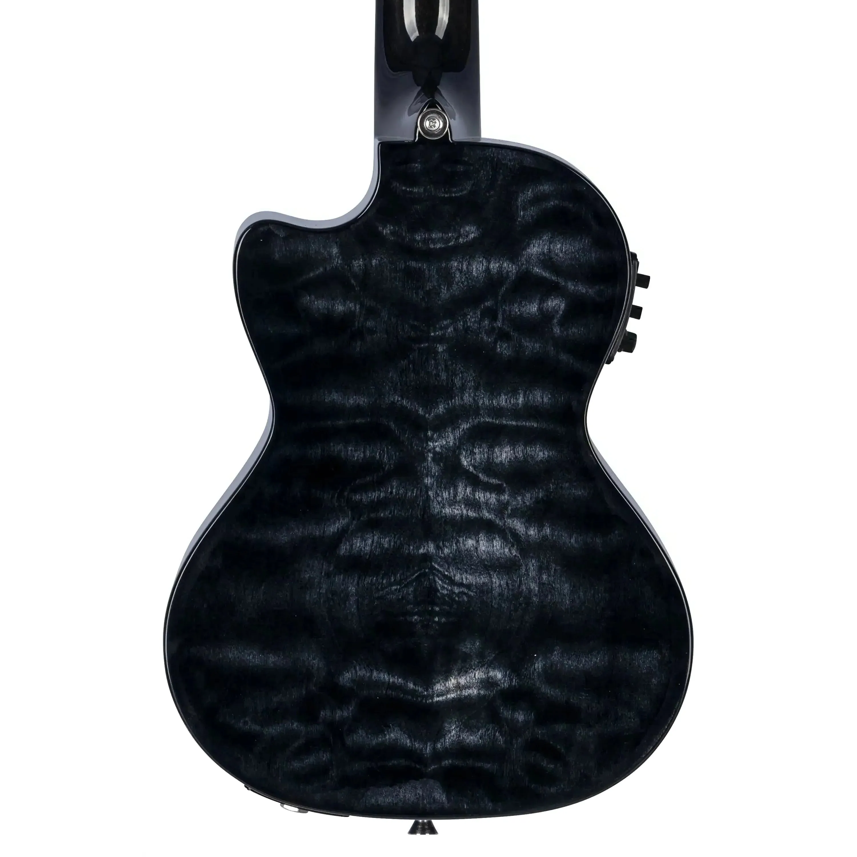 Lanikai QM-BKCET Black Quilted Maple Tenor Ukulele w/ Pickup - Image 2