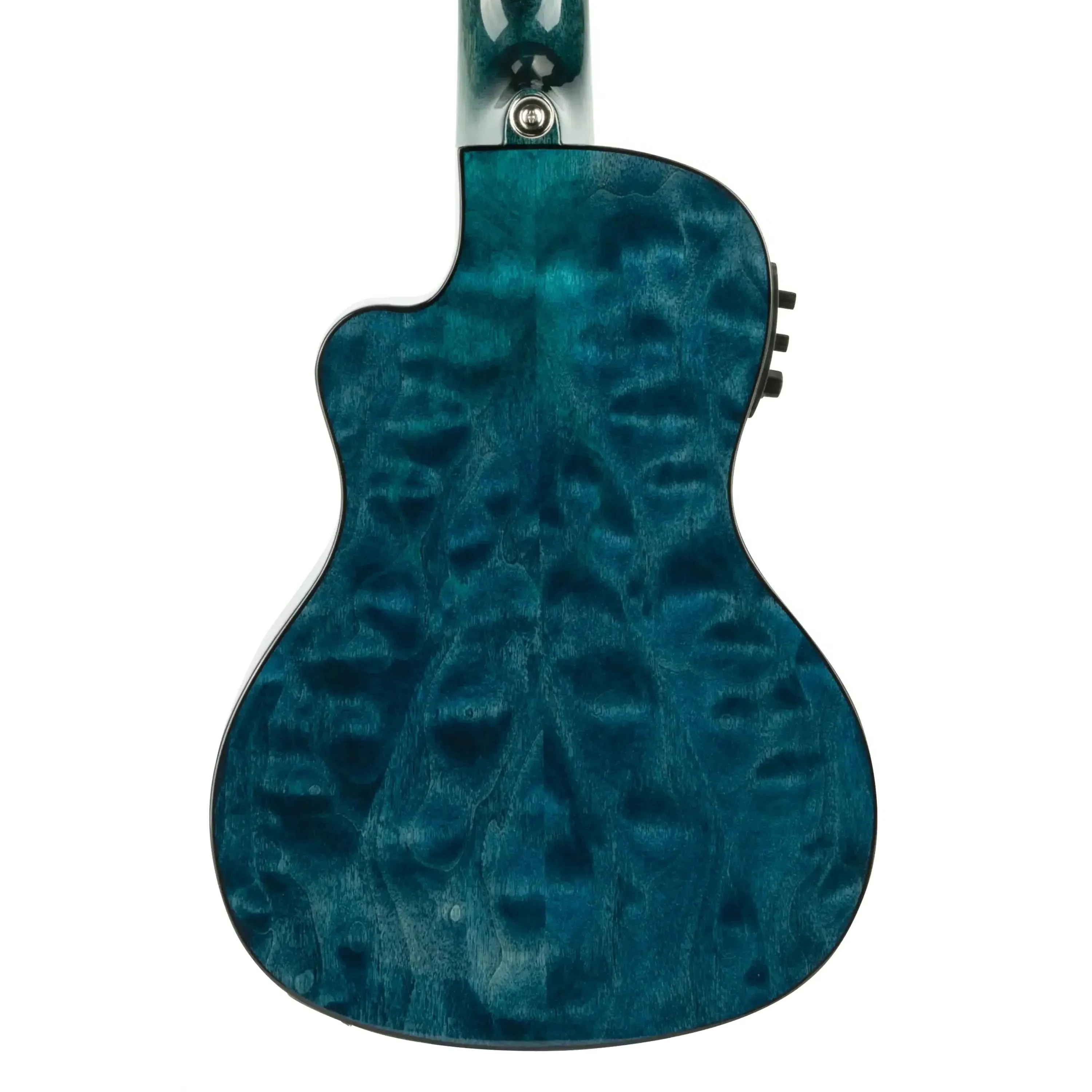 Lanikai QM-BLCEC Blue Quilted Maple Concert Ukulele w/ Pickup - Image 2