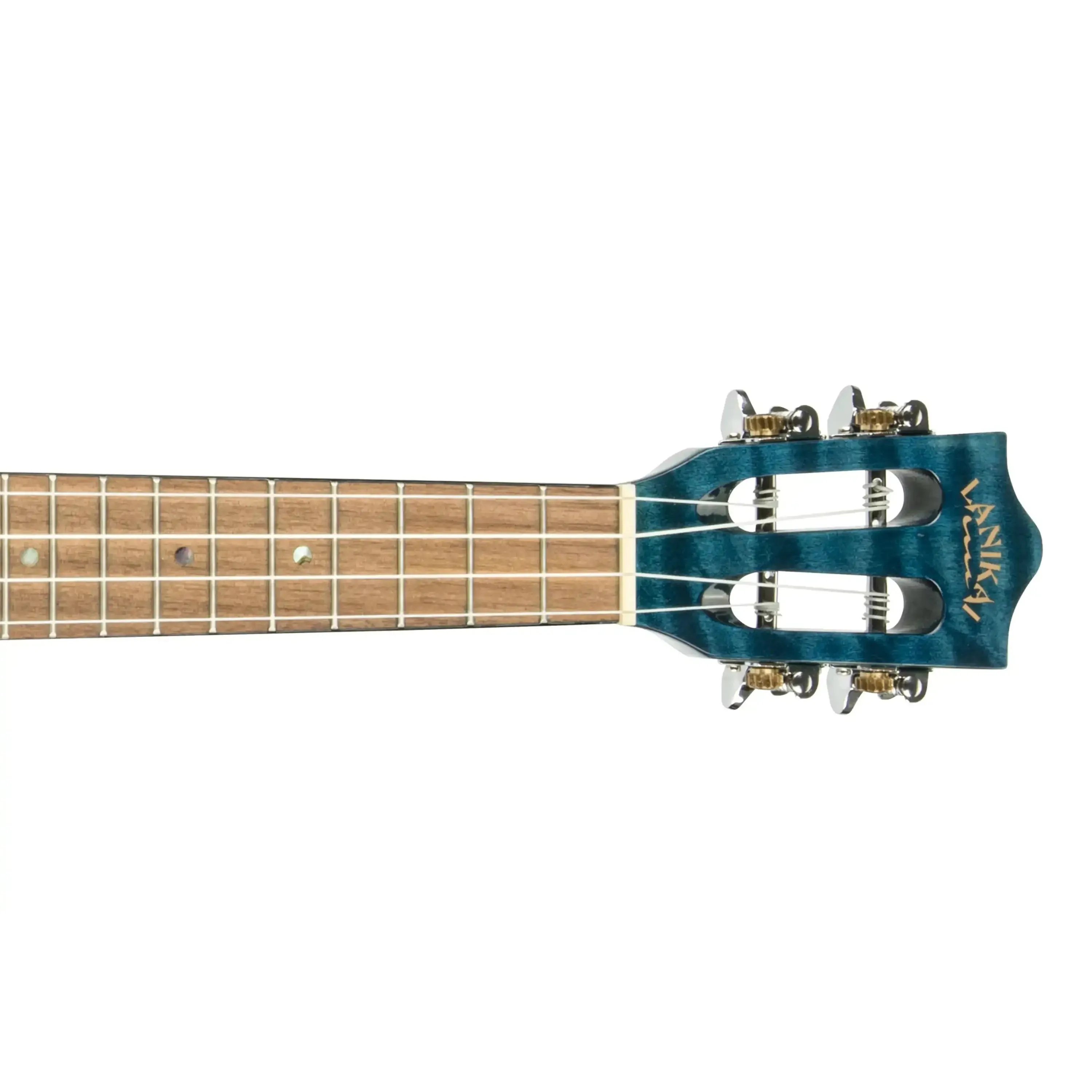 Lanikai QM-BLCEC Blue Quilted Maple Concert Ukulele w/ Pickup - Image 5