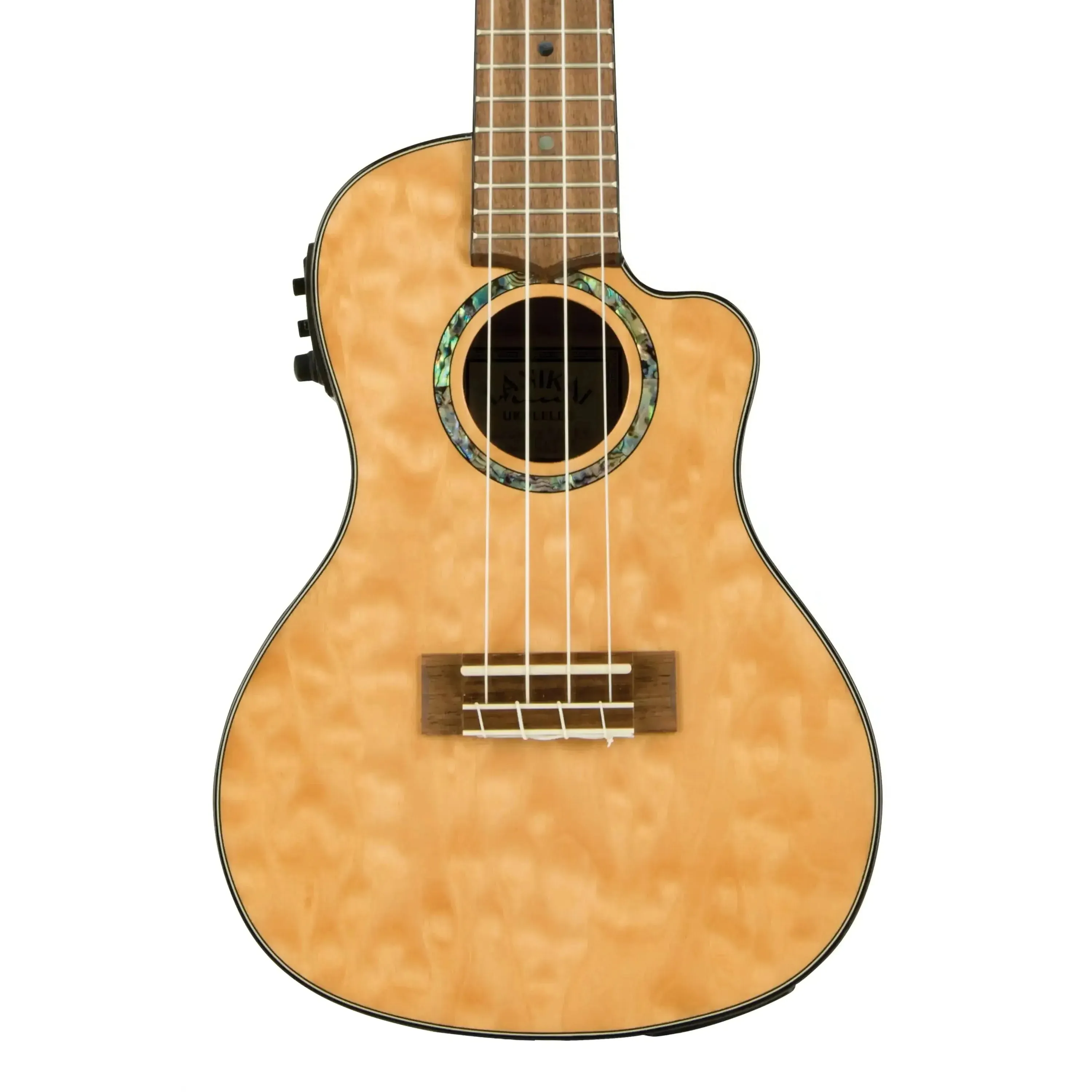 Lanikai QM-NACEC Natural Quilted Maple Concert Ukulele w/ Pickup
