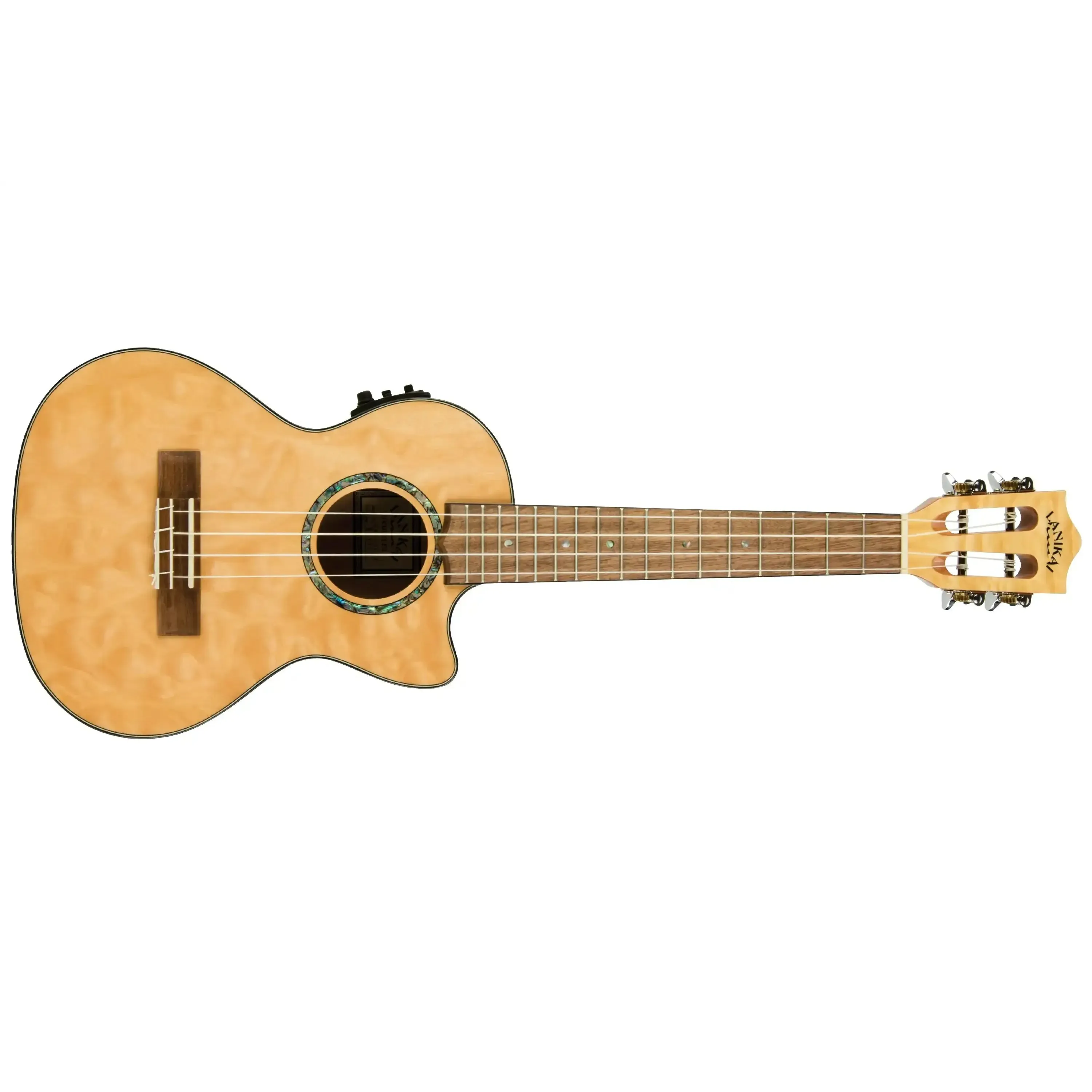 Lanikai QM-NACET Natural Quilted Maple Tenor Ukulele w/ Pickup - Image 3