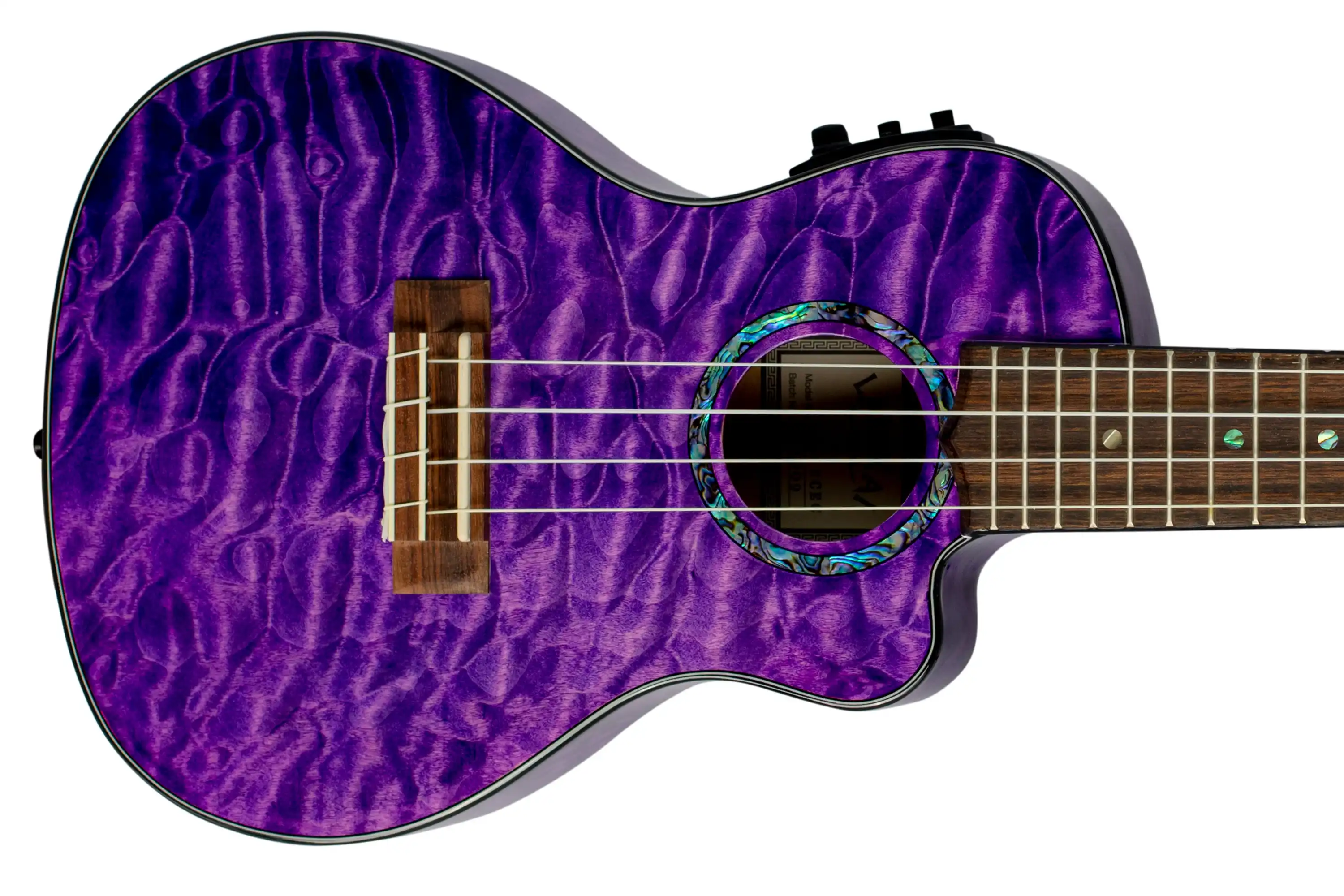Lanikai QM-PUCEC Purple Quilted Maple Concert Ukulele w/ Pickup
