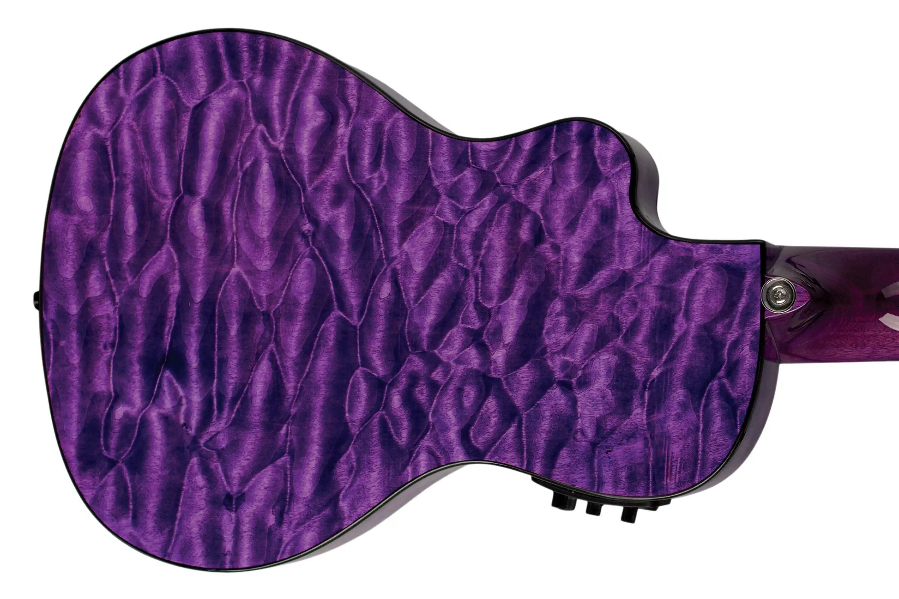Lanikai QM-PUCEC Purple Quilted Maple Concert Ukulele w/ Pickup - Image 2