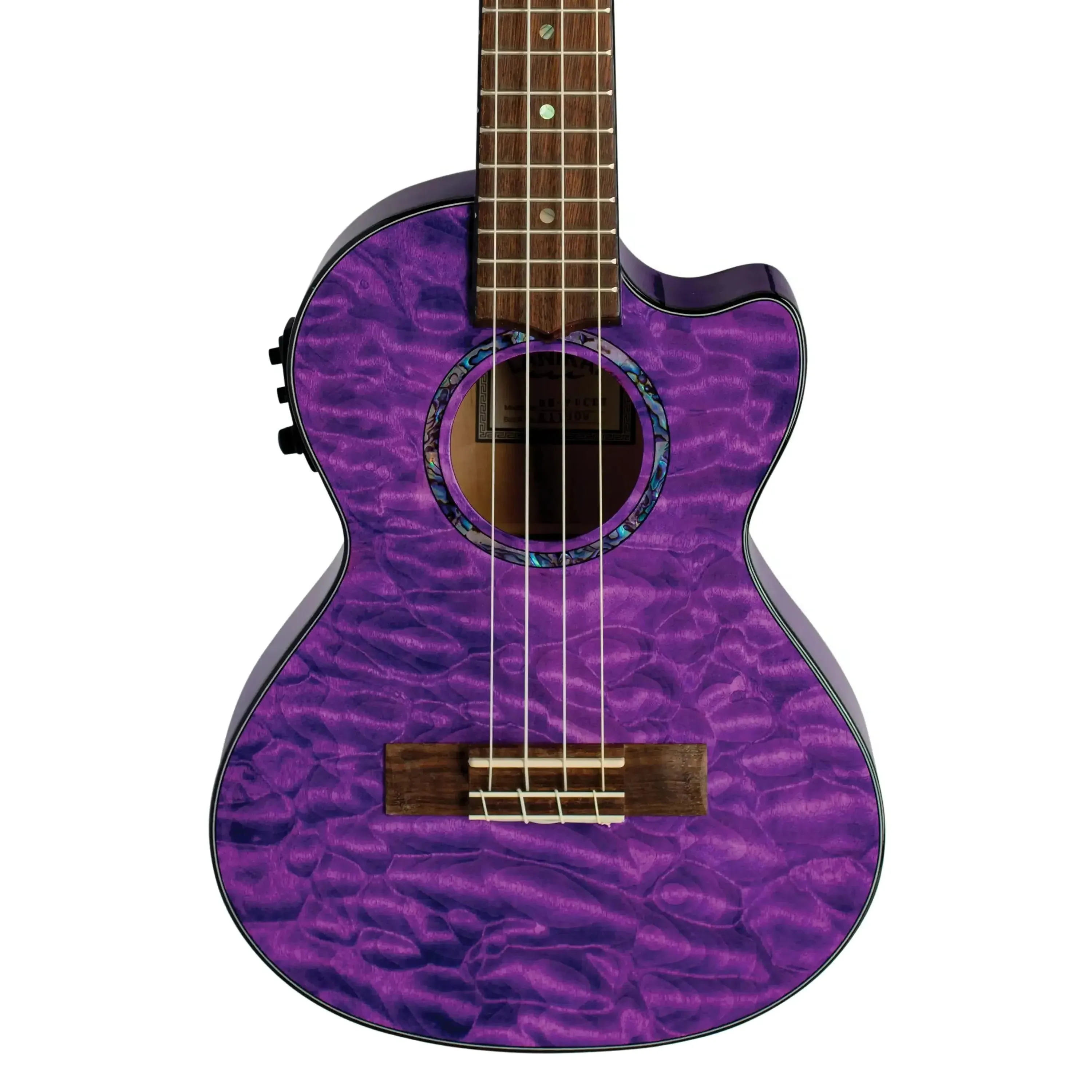 Lanikai QM-PUCET Purple Quilted Maple Tenor Ukulele w/ Pickup