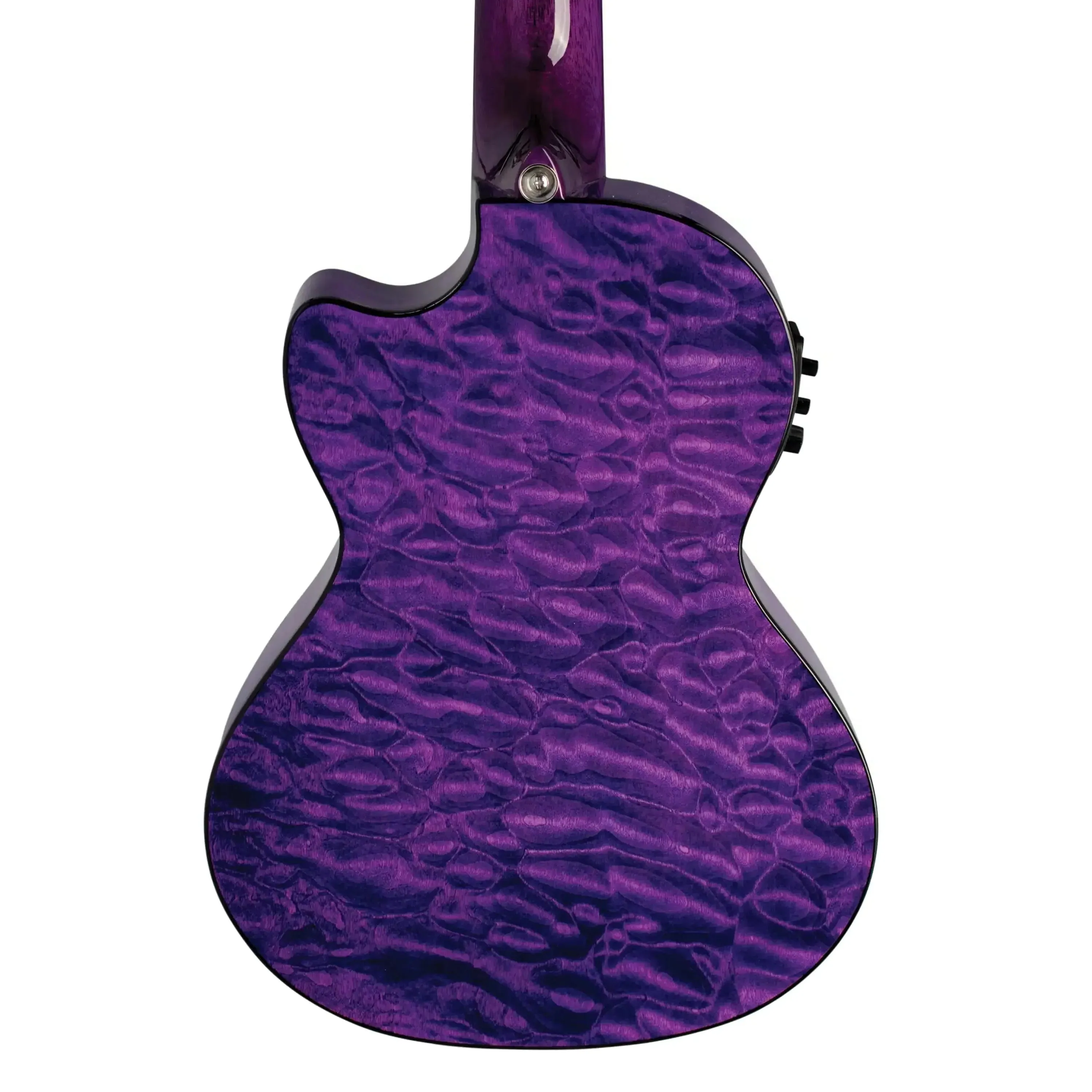 Lanikai QM-PUCET Purple Quilted Maple Tenor Ukulele w/ Pickup - Image 2
