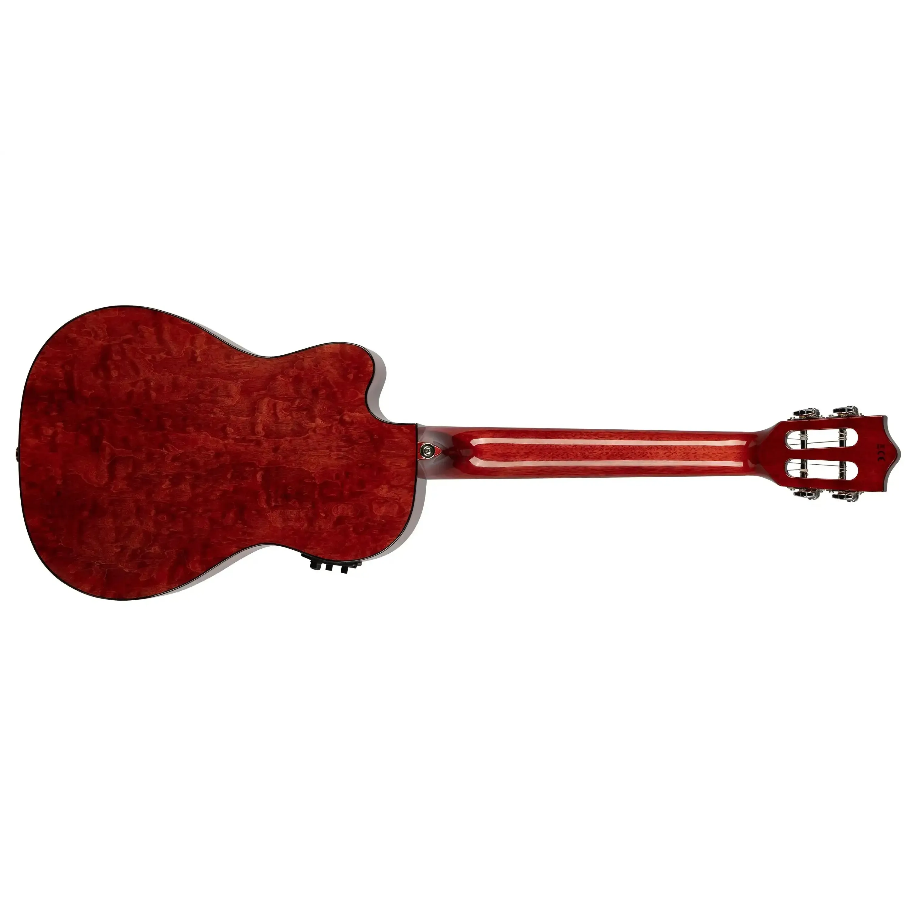 Lanikai QM-RDCEB Red Quilted Maple Baritone Ukulele with Pickup - Image 5