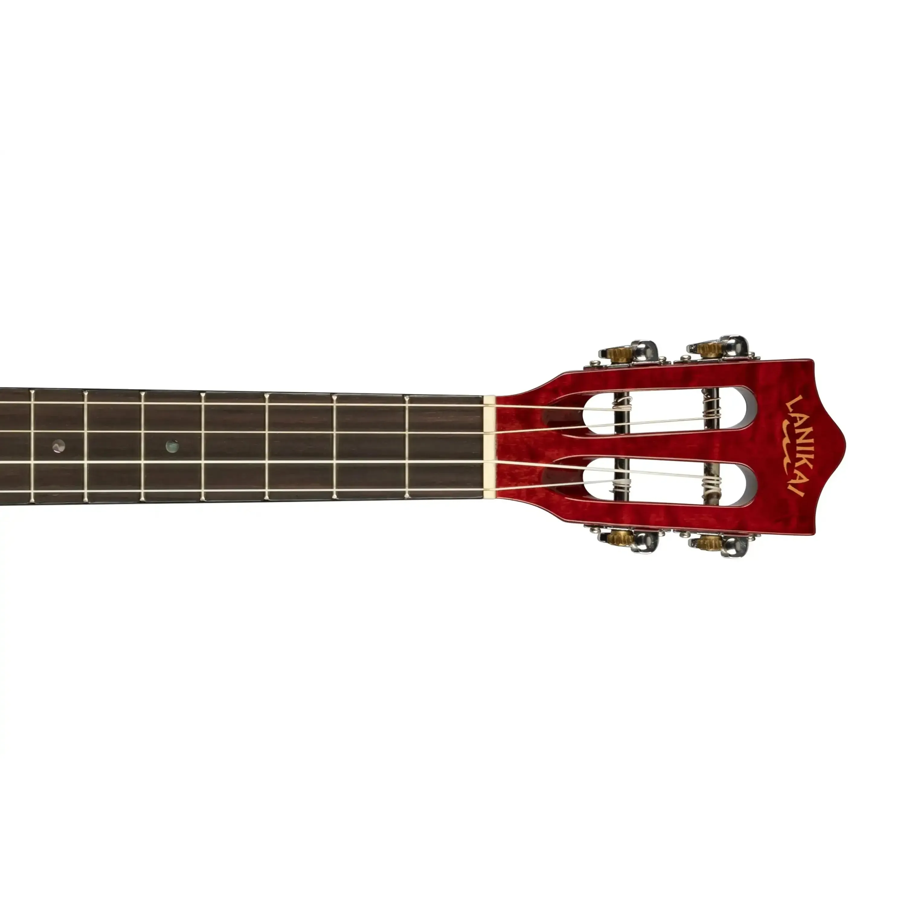 Lanikai QM-RDCEB Red Quilted Maple Baritone Ukulele with Pickup - Image 6