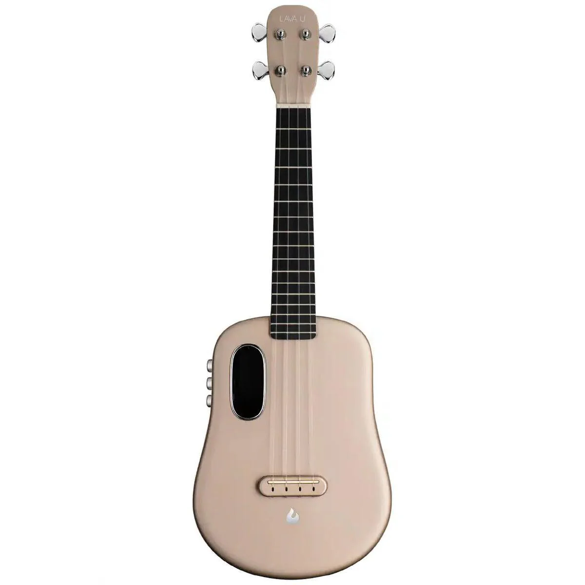 Lava U Carbon Fiber Acoustic-Electric Concert Ukulele - Sparkle Gold - Image 2