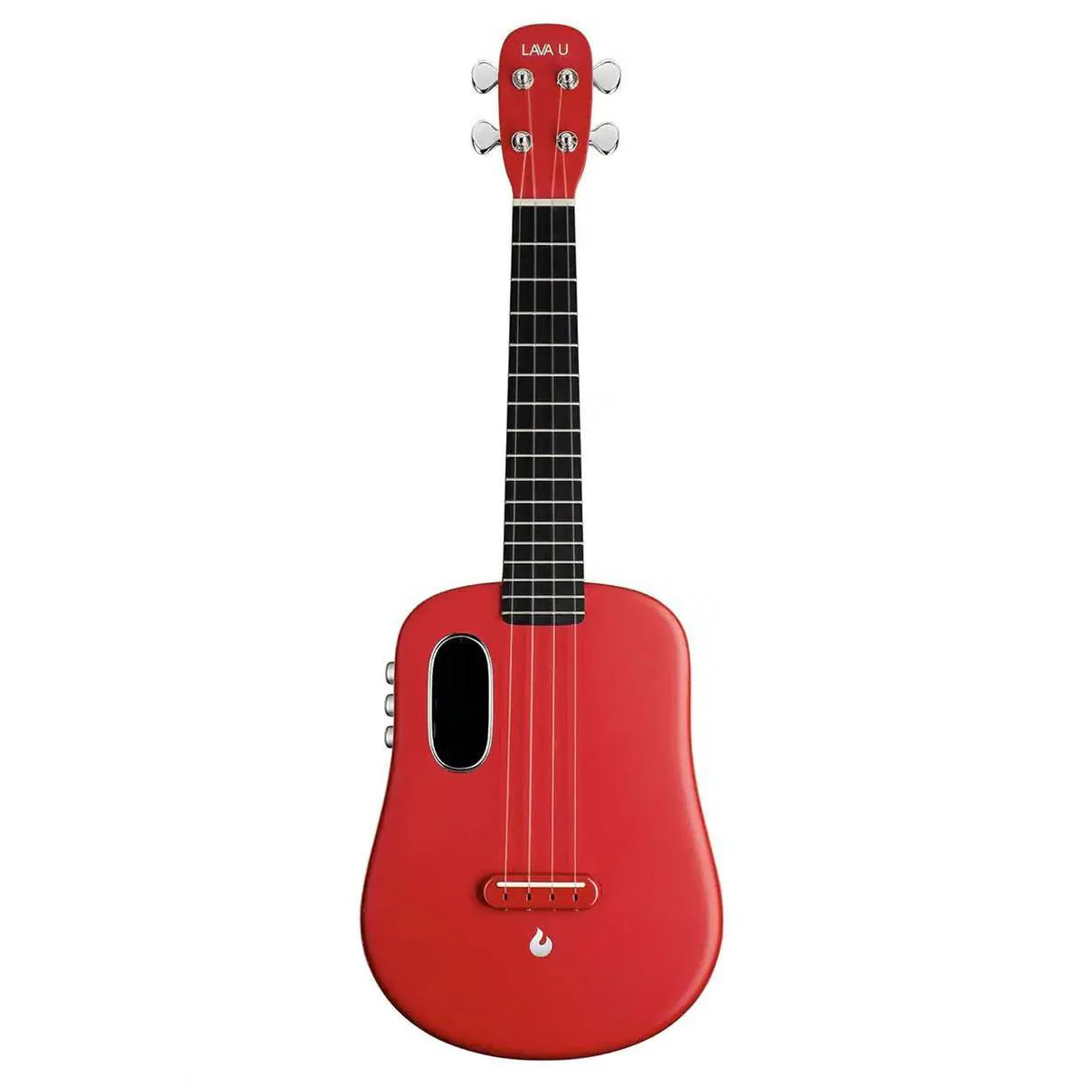 Lava U Carbon Fiber Acoustic-Electric Concert Ukulele - Sparkle Red - Image 2