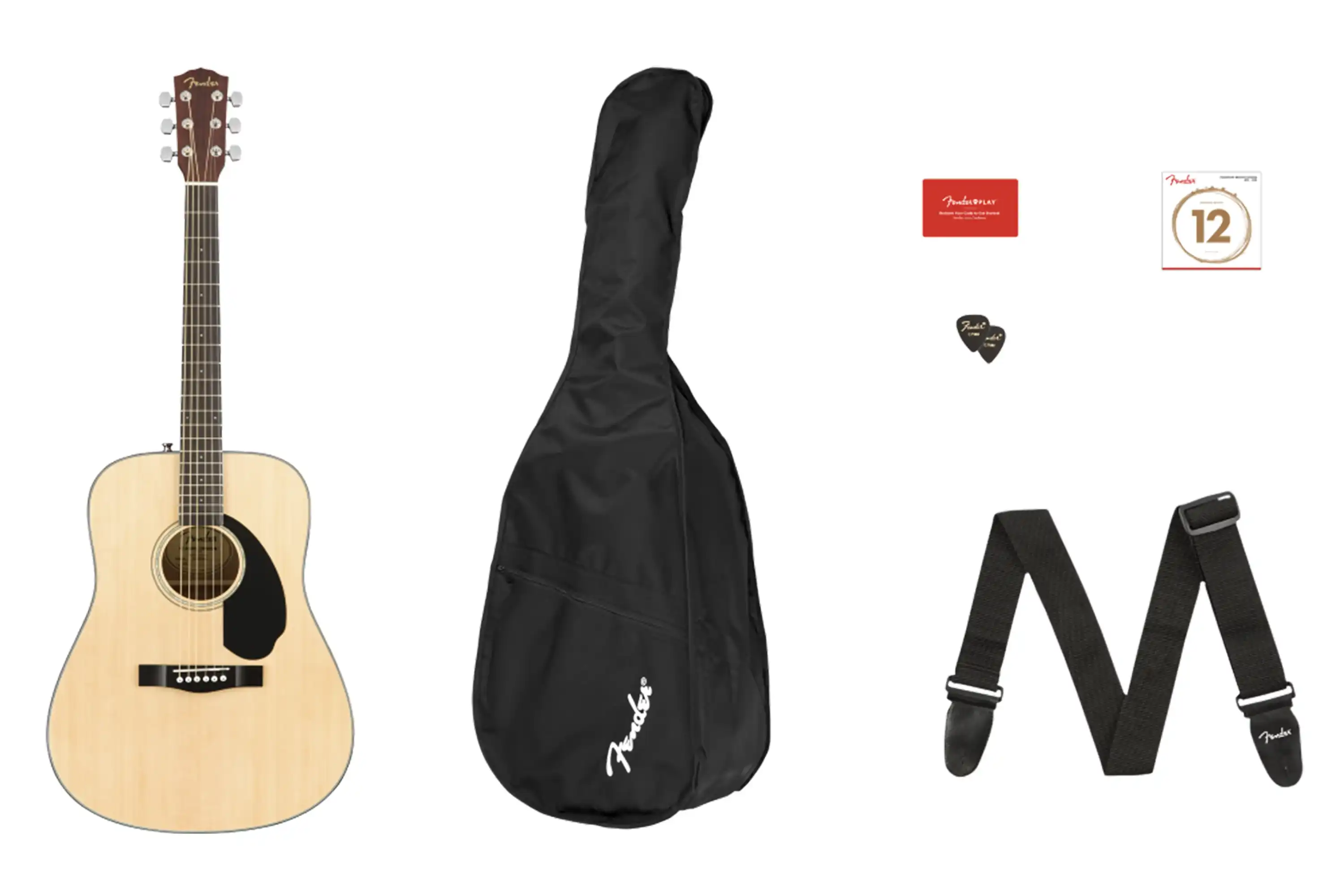 Fender CD-60S Dreadnought V2 Acoustic Guitar Pack - Natural