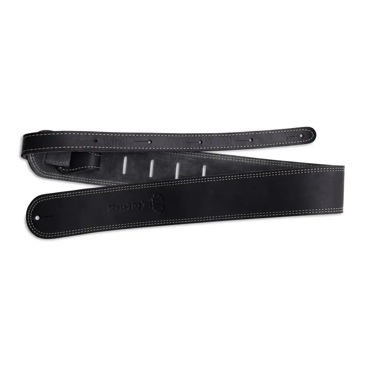 Martin Black Ball Glove Leather Guitar Strap - Image 2
