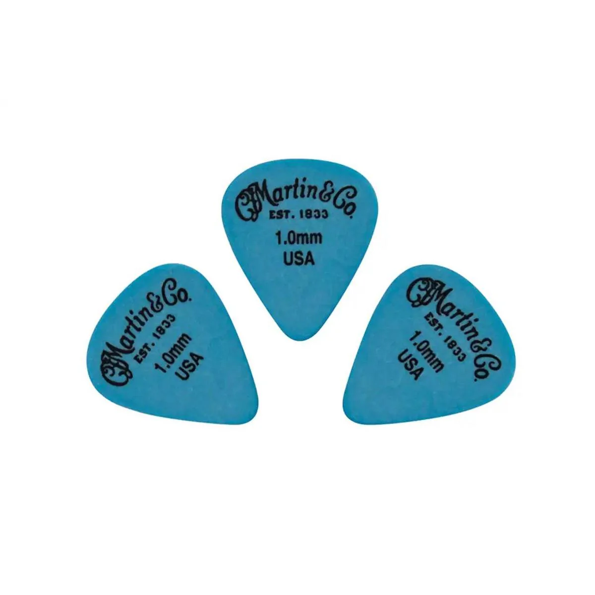Martin Blue Delrin 1.0mm Guitar Picks - 72 Pack