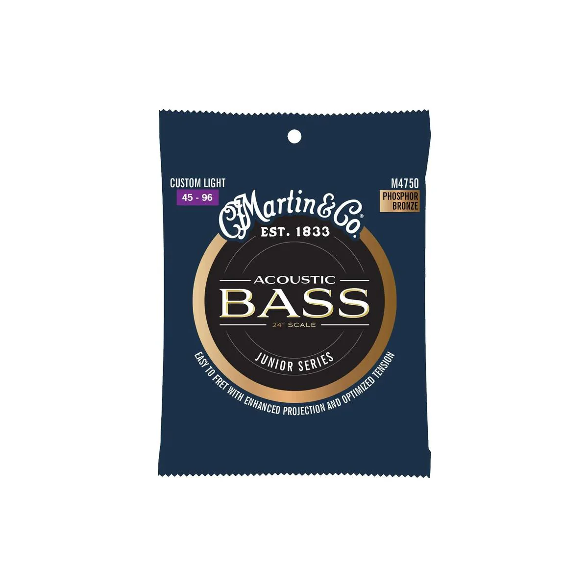 Martin Junior Acoustic Bass Strings - Custom Light 45-96