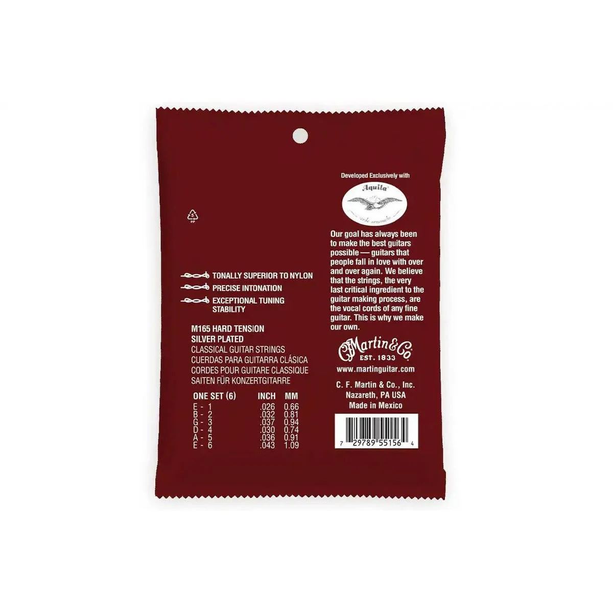 Martin M165 Magnifico Classical Silver Plated Guitar Strings - Hard Tension .026-.043 - Image 2