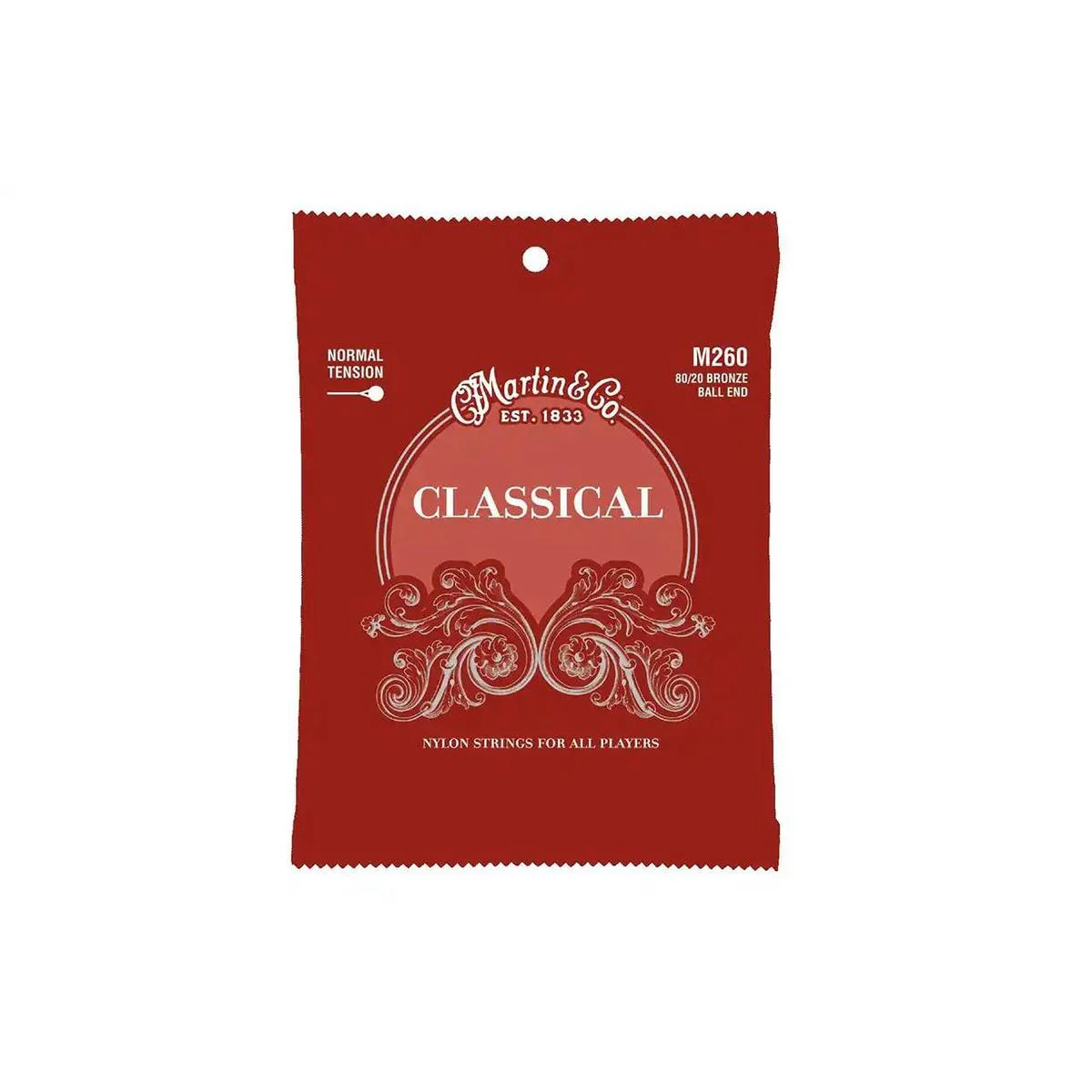 Martin M260 Classical 80/20 Bronze Ball-End Guitar Strings - .028 -.043 Normal Tension