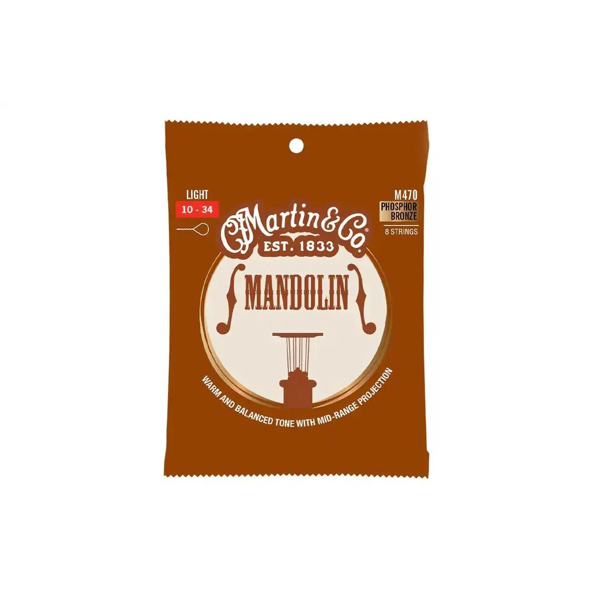 Martin M470 Phosphor Bronze Mandolin Strings - .010-.034 Light