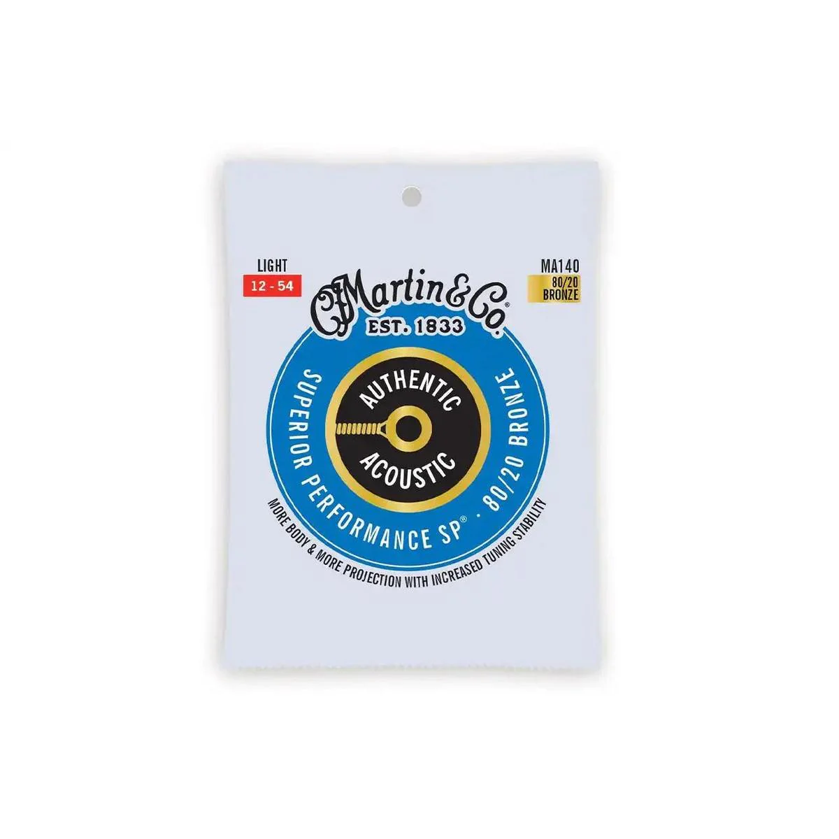 Martin MA190 12-string Acoustic 80/20 Bronze Guitar Strings - Light .012-.054