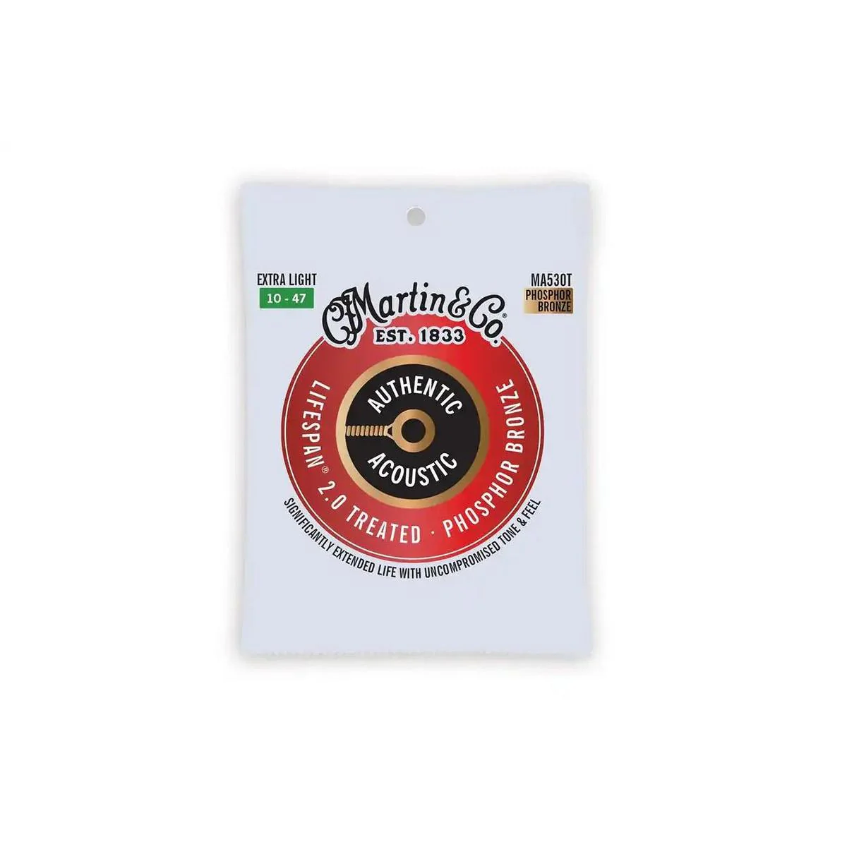 Martin MA530T Acoustic Phosphor Bronze Guitar Strings - Extra Light .10-.47