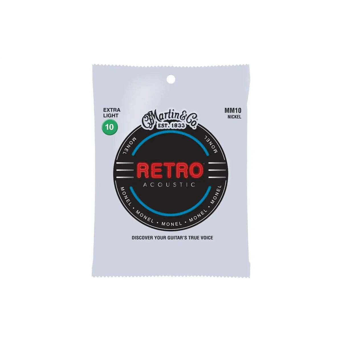 Martin MM10 Retro Acoustic Monel Guitar Strings - Extra Light .010-.047