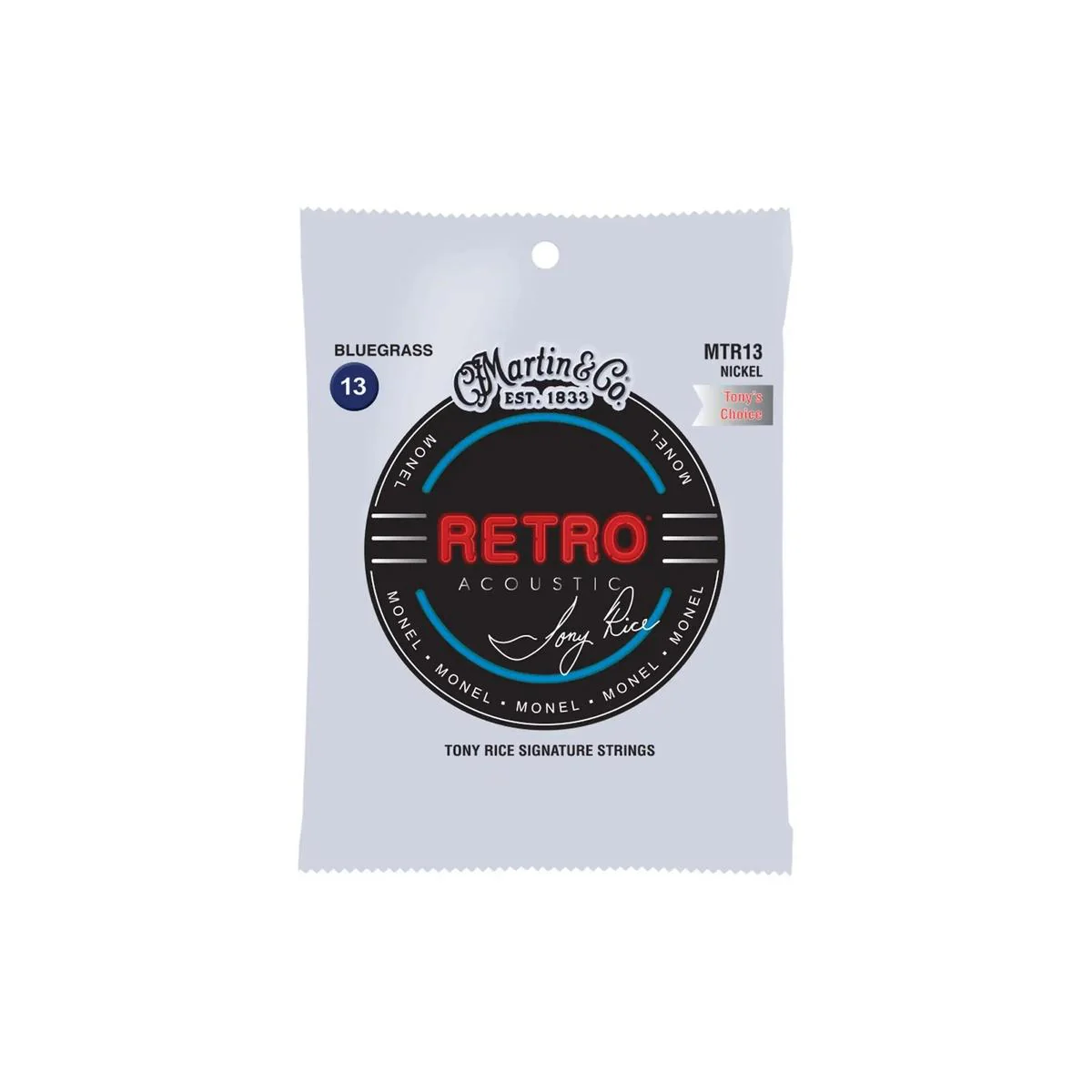 Martin MTR13 Retro Acoustic Monel Guitar Strings - Bluegrass .013-.056