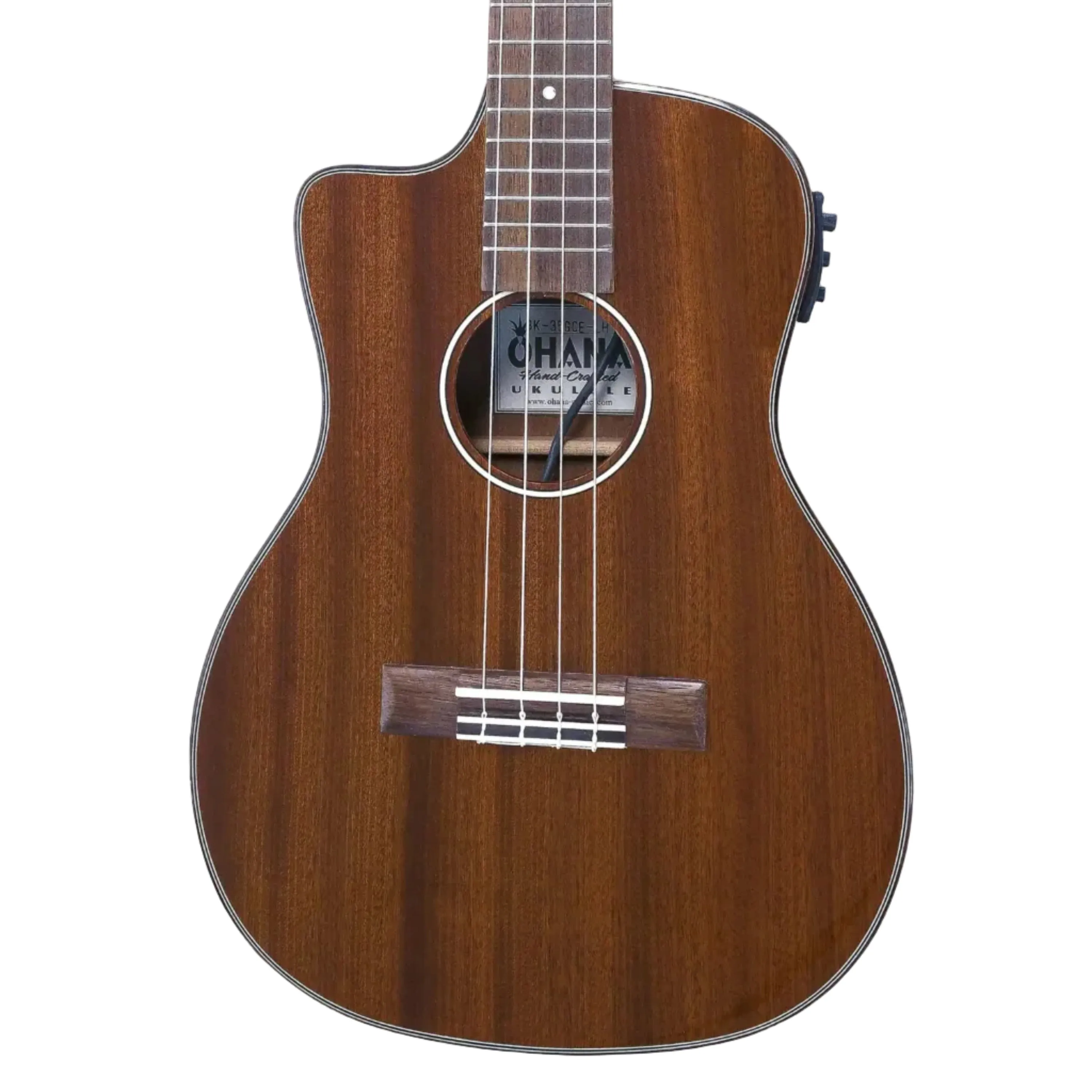 Ohana BK-35GCE-LH Left-Handed Baritone Ukulele w/ Pickup - B Stock