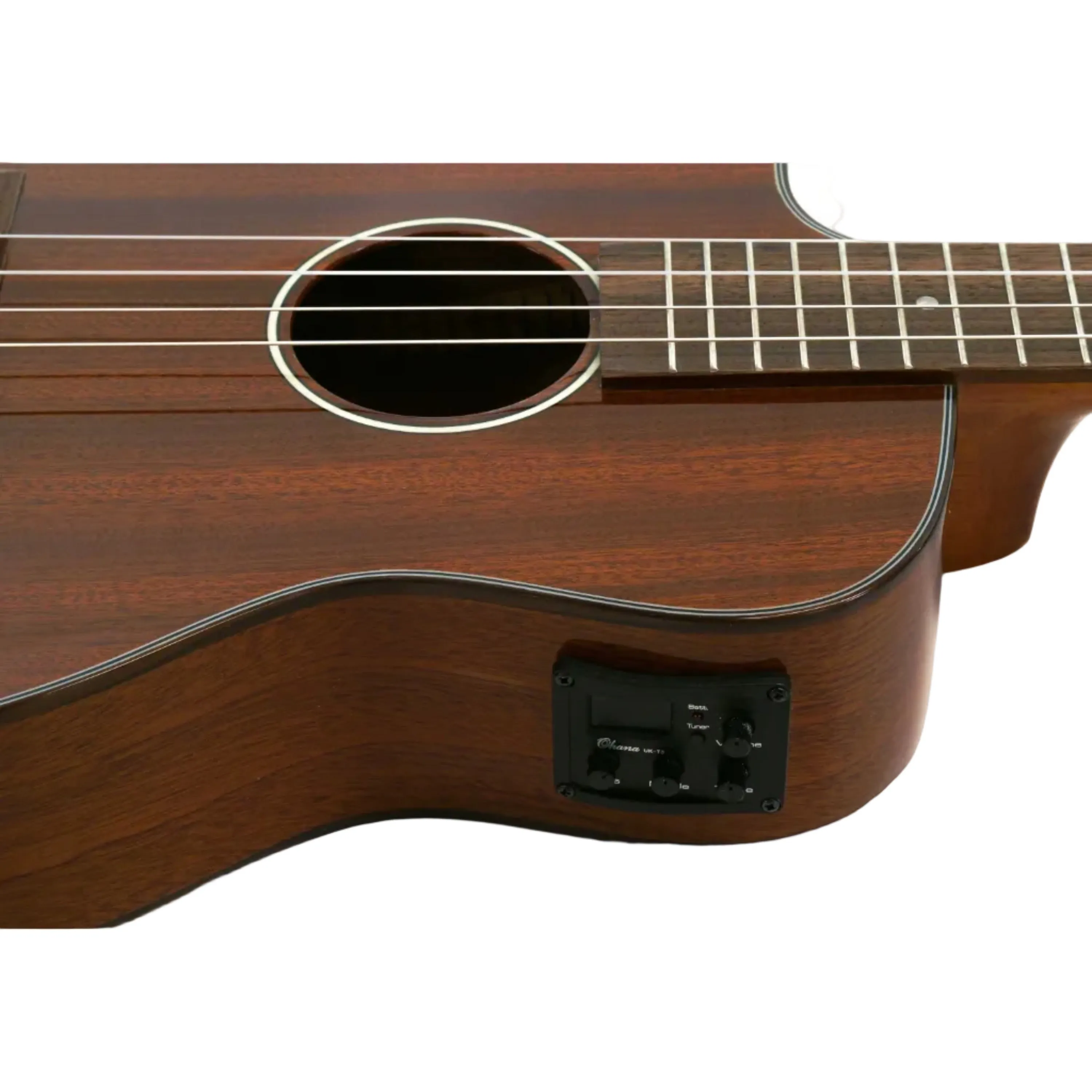 Ohana BK-35GCE-LH Left-Handed Baritone Ukulele w/ Pickup - B Stock - Image 3