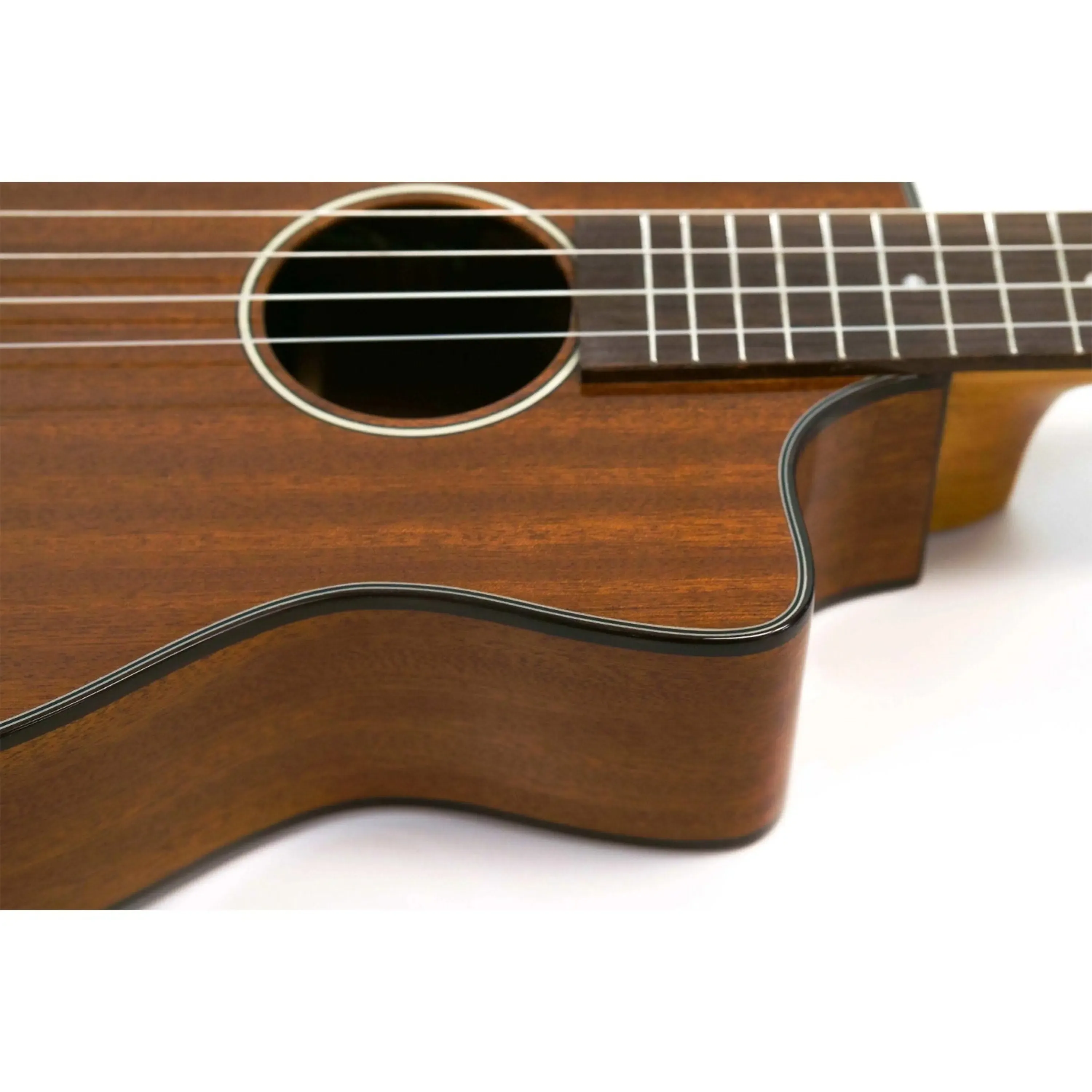 Ohana BK-35GCE Solid Mahogany Baritone Ukulele w/ Pickup & Strap Buttons - B-STOCK - Image 4