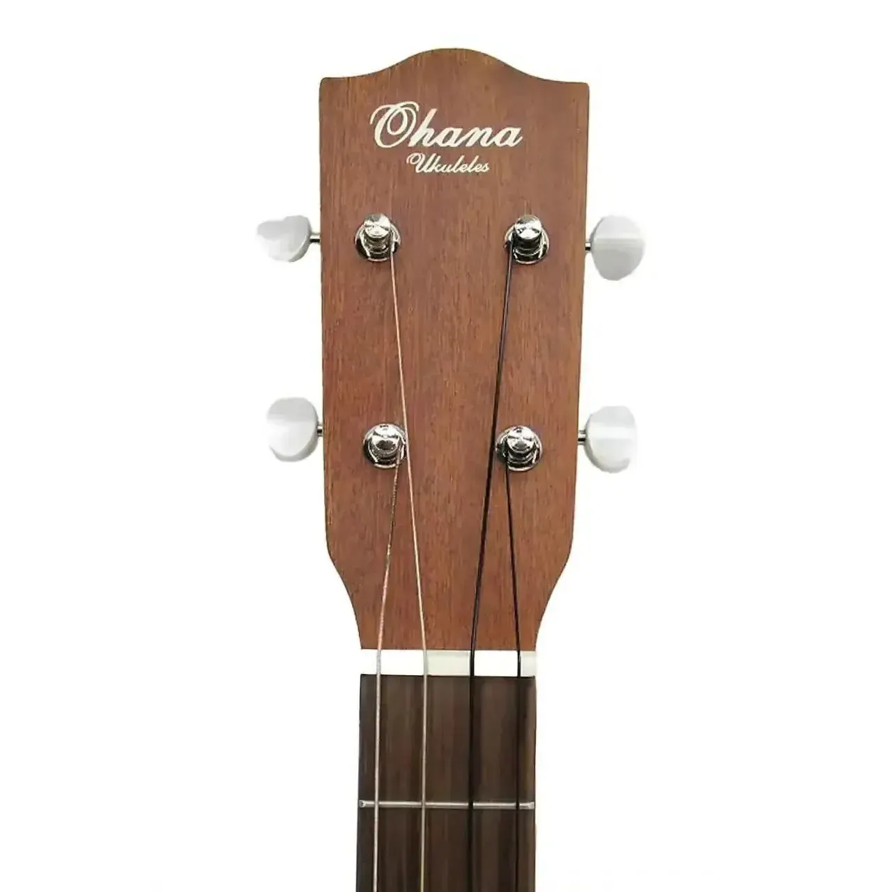 Ohana BK-70RB Solid Spruce & Round Composite Back Baritone Ukulele - Image 4