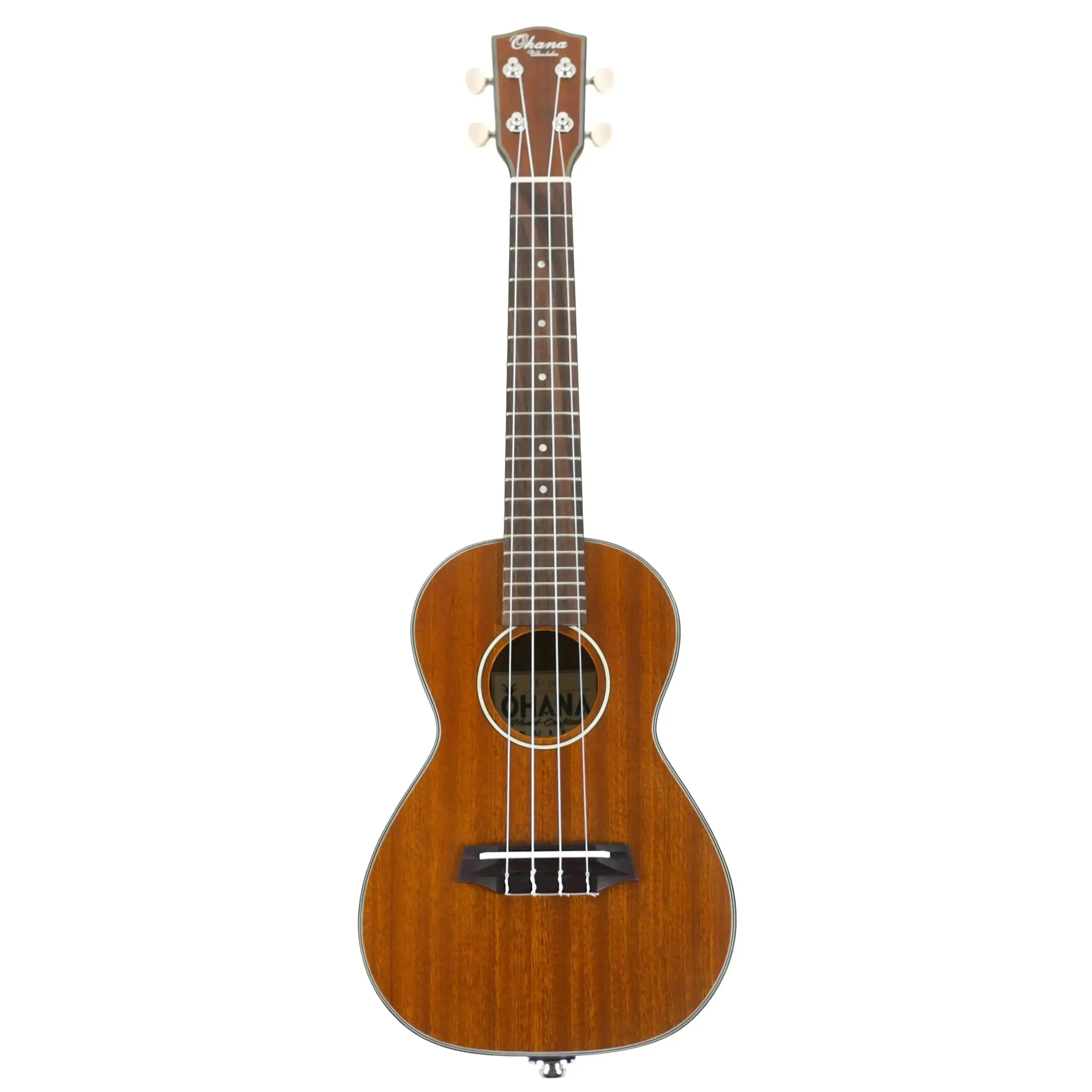 Ohana CK-14E Mahogany Concert Ukulele w/ Pickup - Image 4