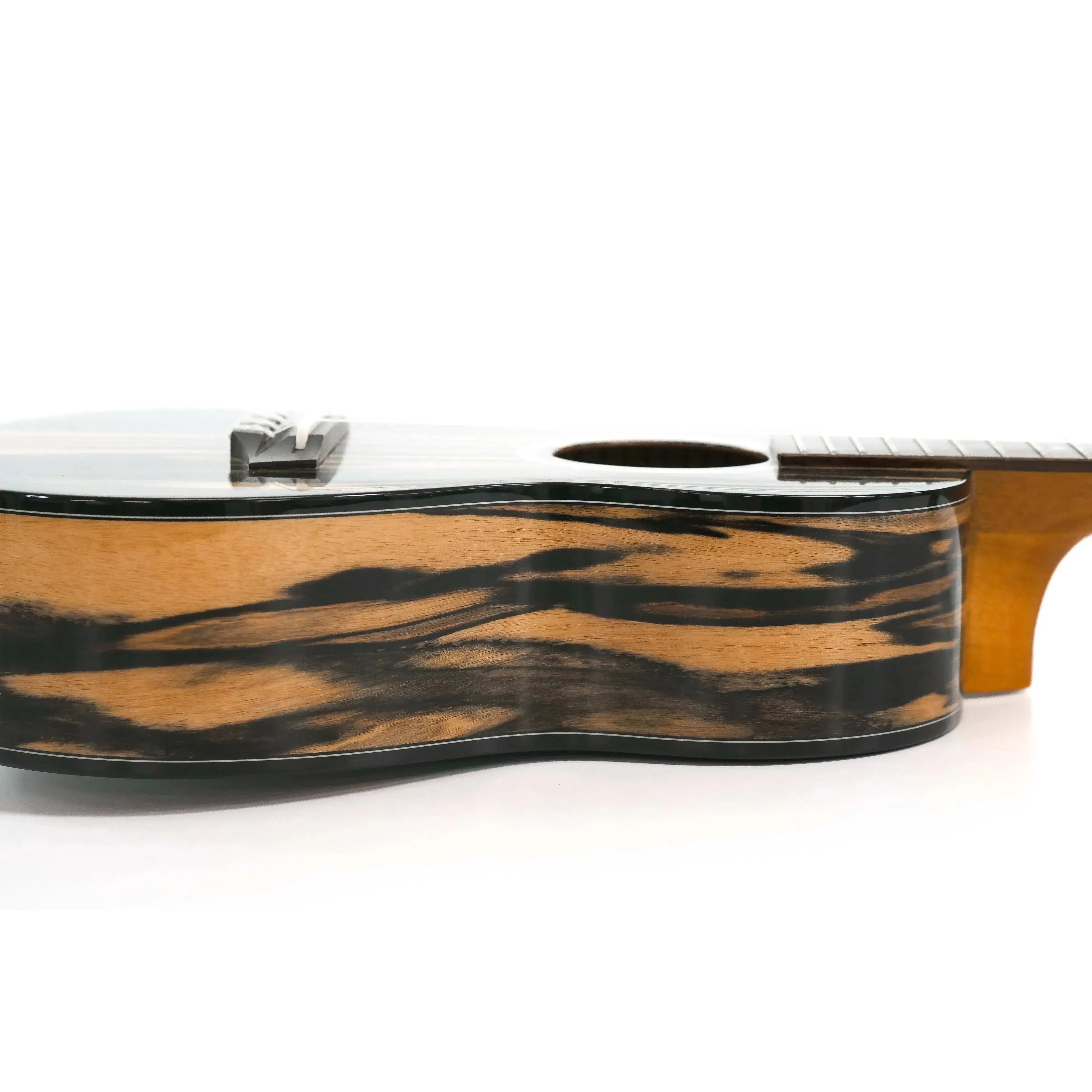 Ohana CK-150BWE Black & White Ebony Concert Ukulele - Image 3