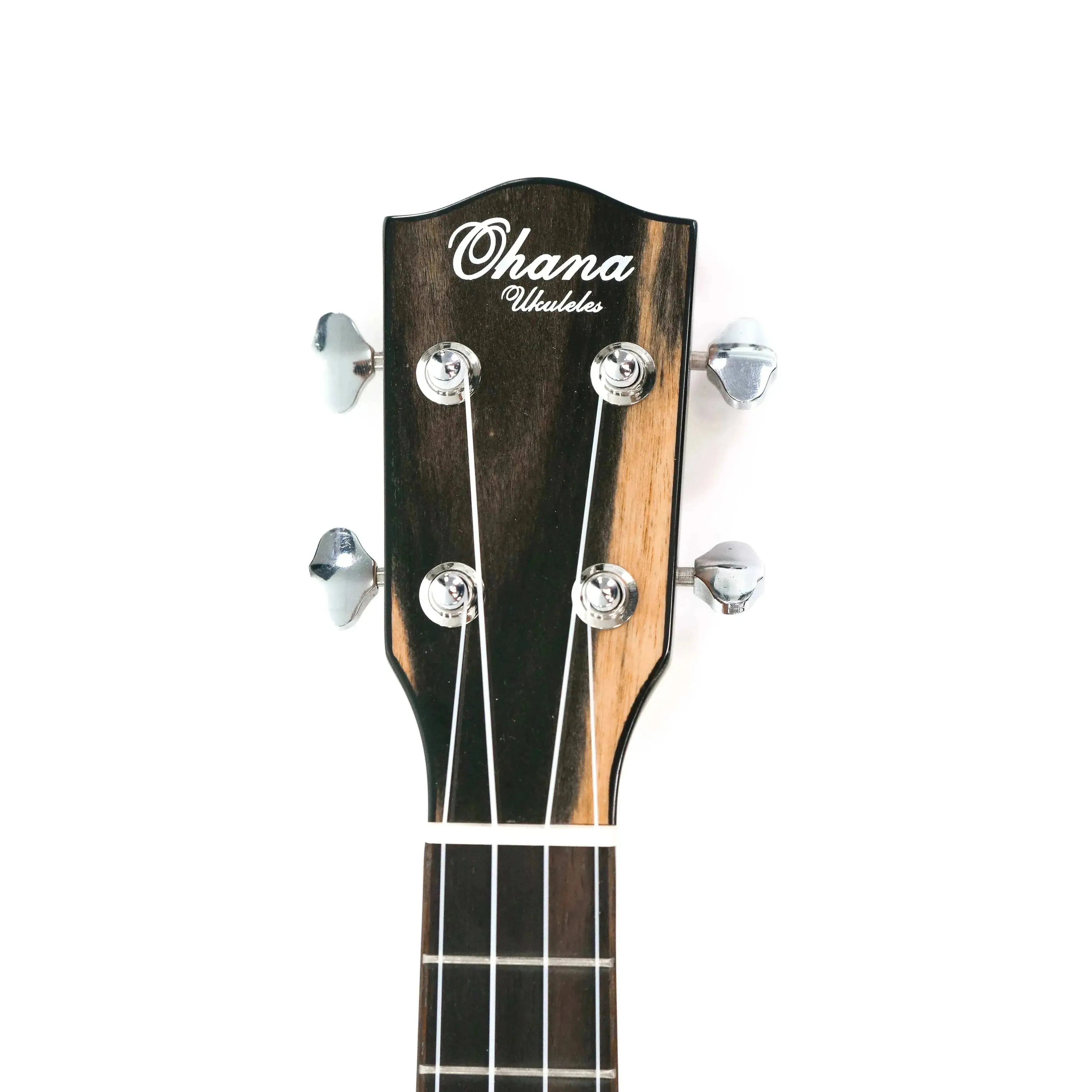 Ohana CK-150BWE Black & White Ebony Concert Ukulele - Image 5