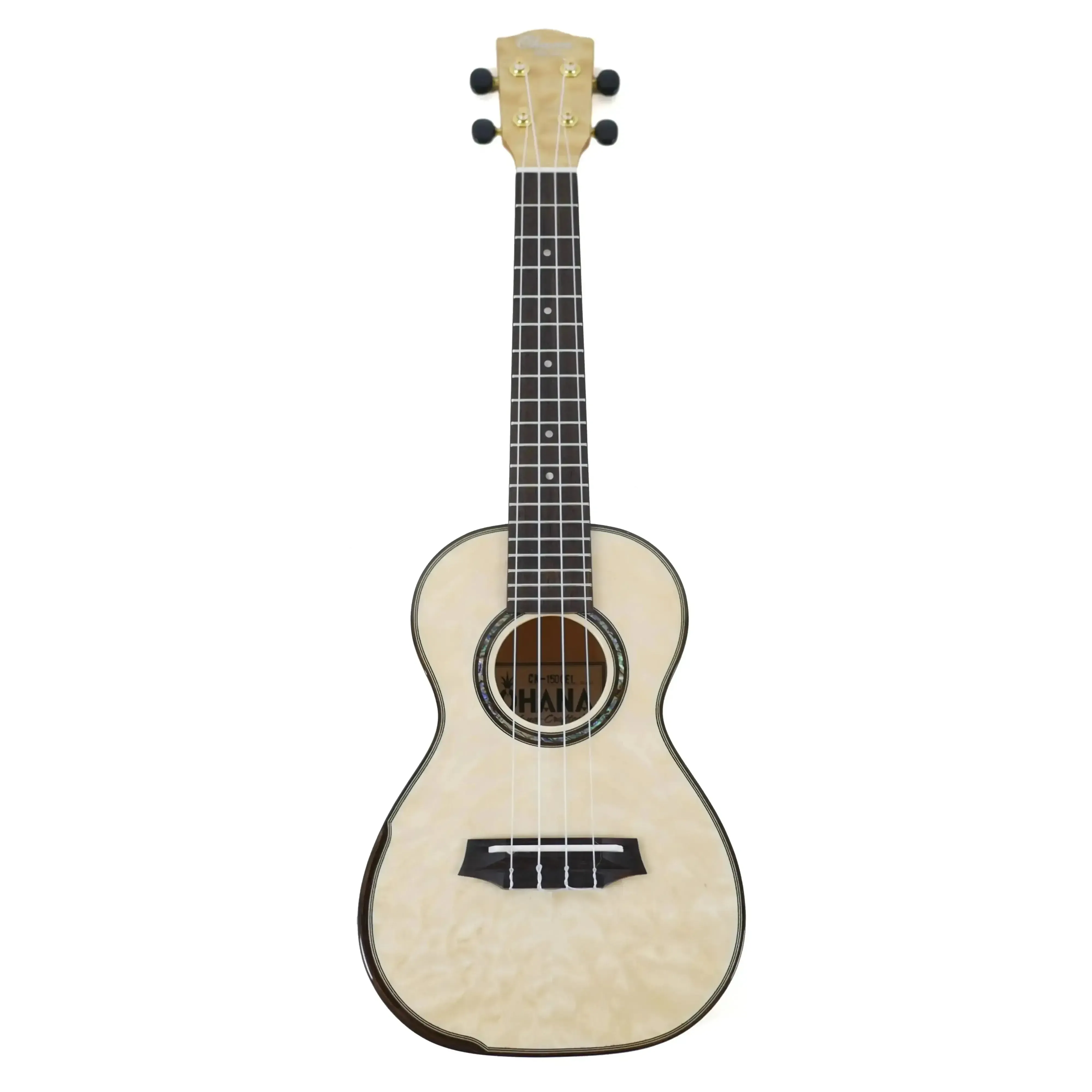 Ohana CK-150QEL Quilted Eucalyptus Concert Ukulele - Image 4