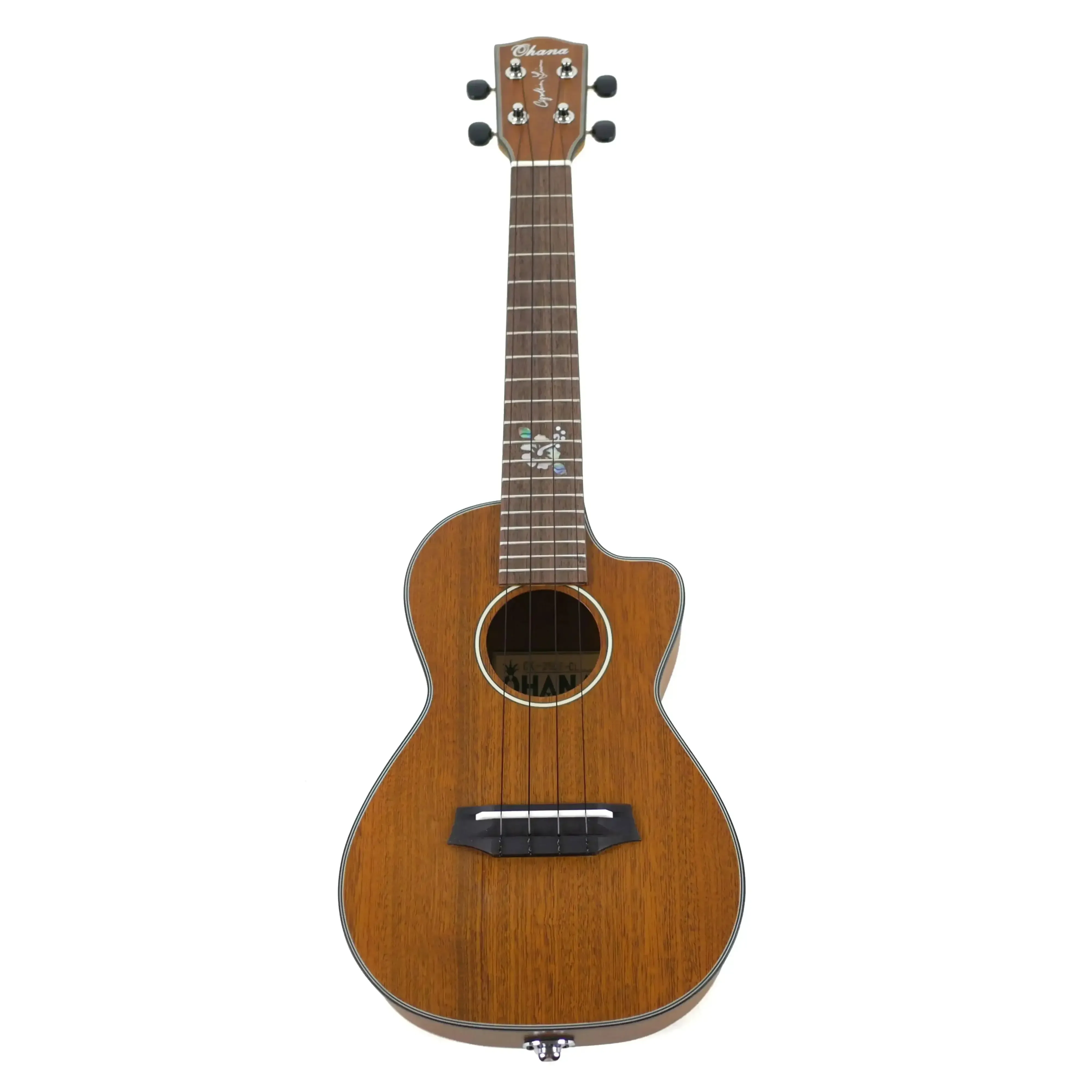 Ohana CK-25CE-CL Cynthia Lin Mahogany Concert Ukulele w/ Pickup - Image 4