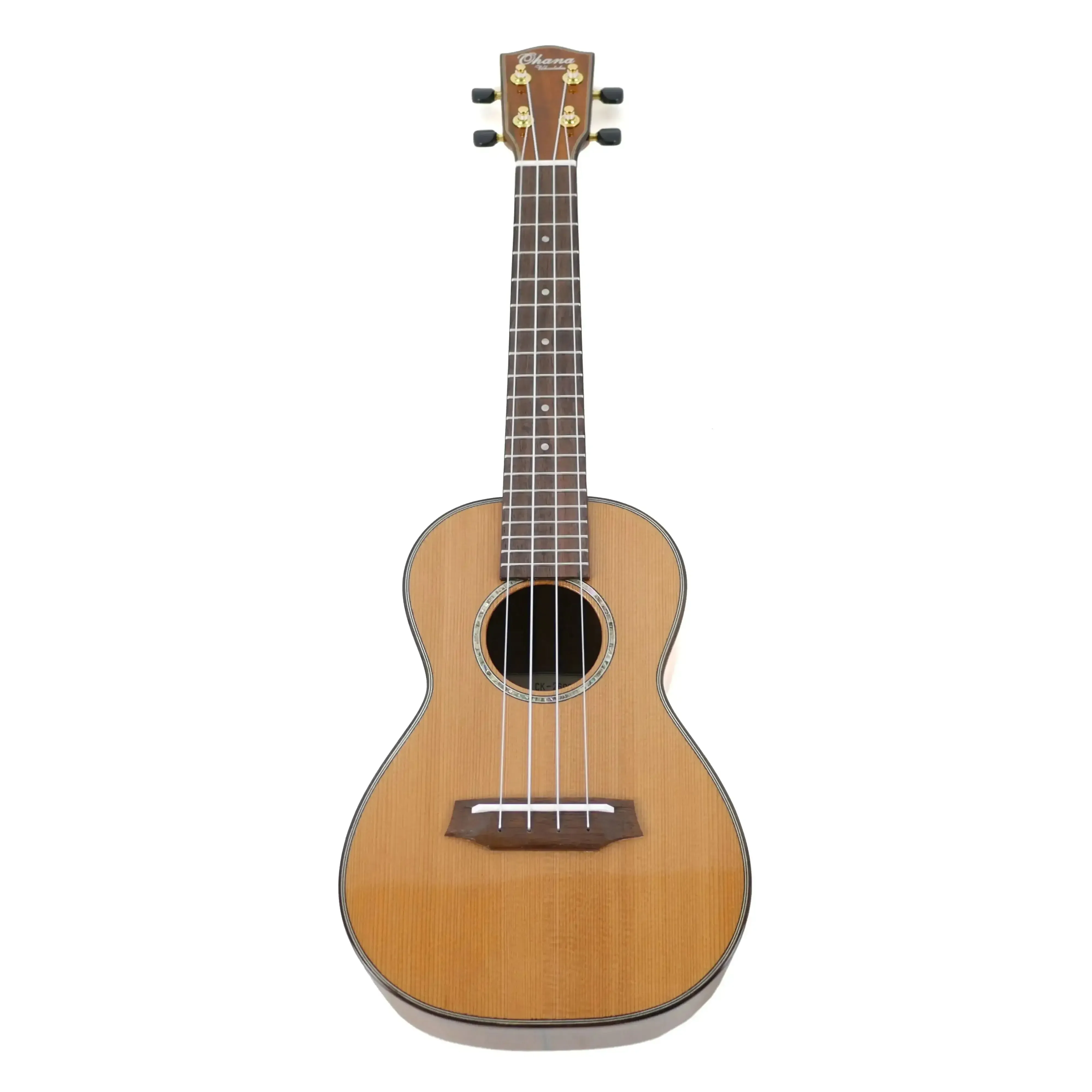 Ohana CK-260G Solid Cedar & Acacia Concert Ukulele - Image 4