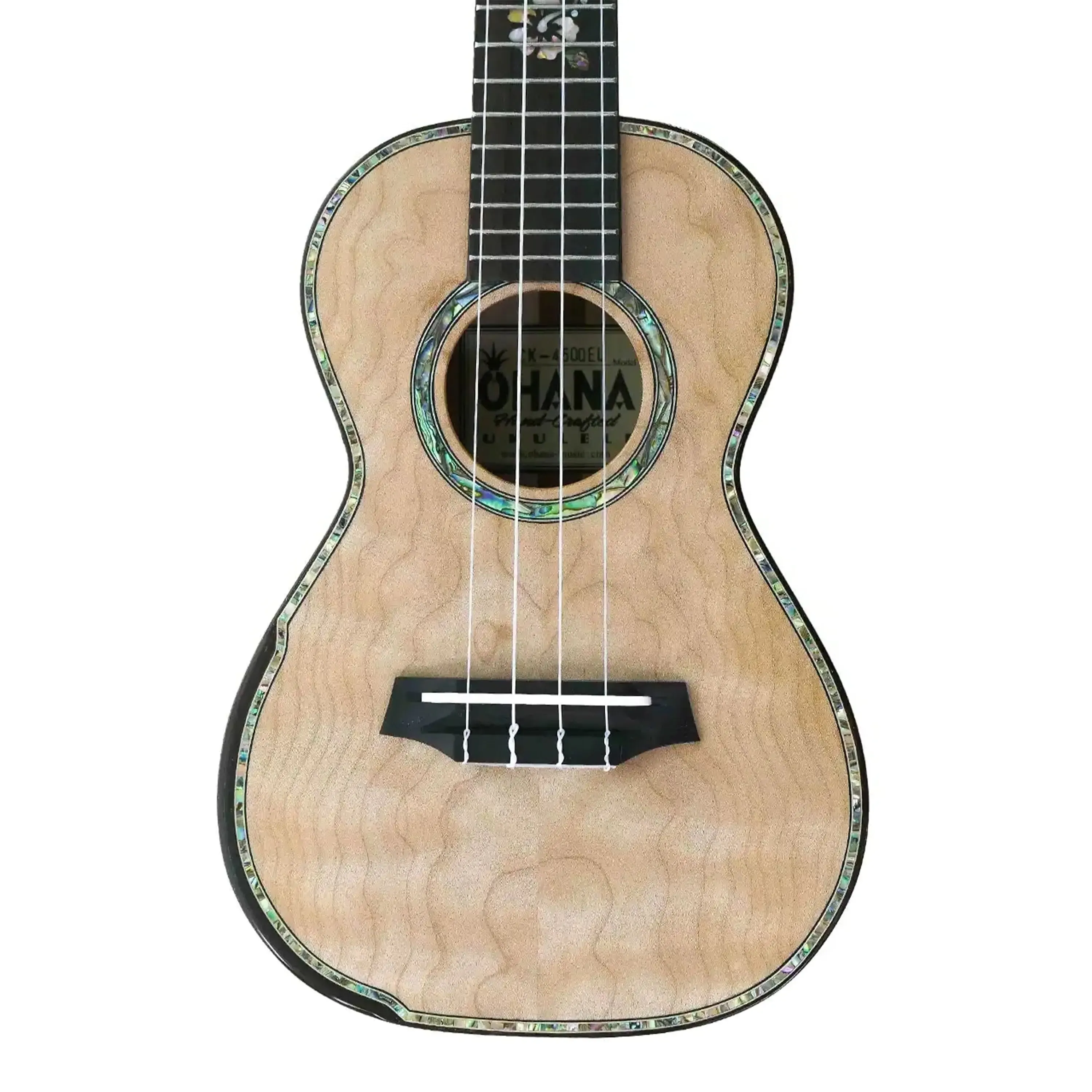Ohana CK-450QEL Solid Quilted Eucalyptus Concert Ukulele