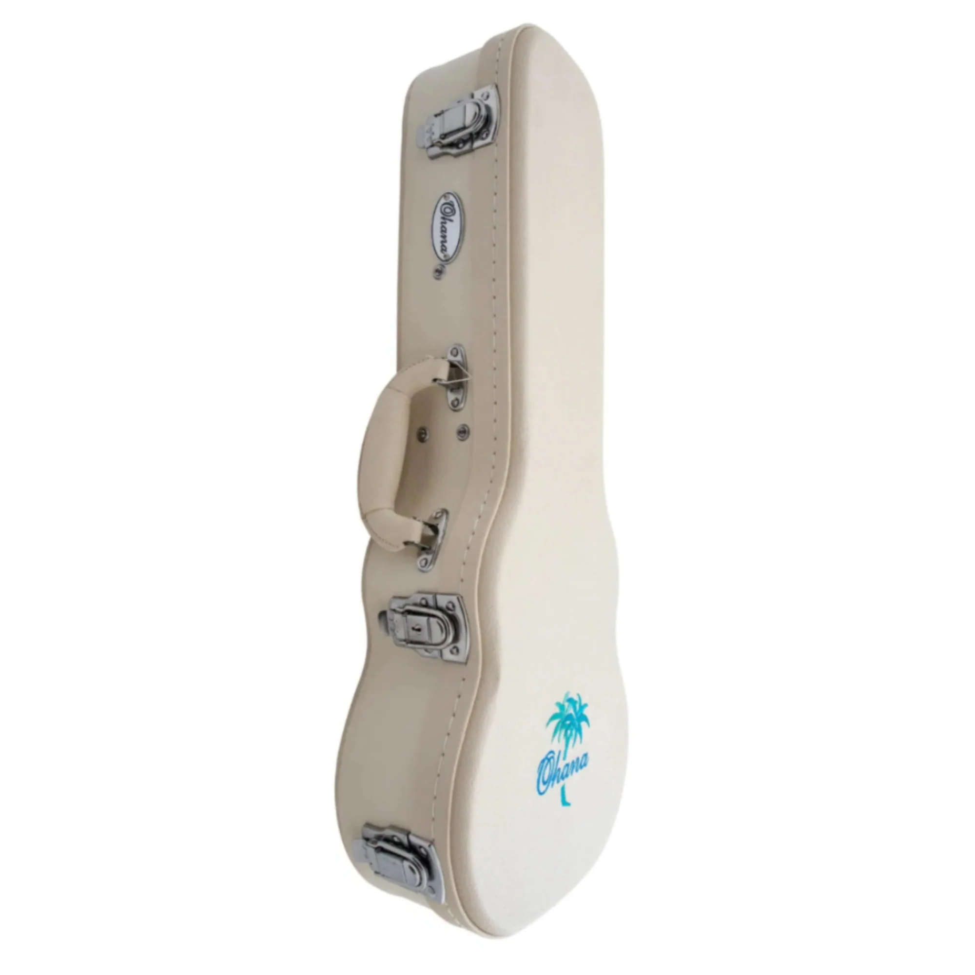 Ohana WEM-24 White Concert Ukulele Hardshell Case