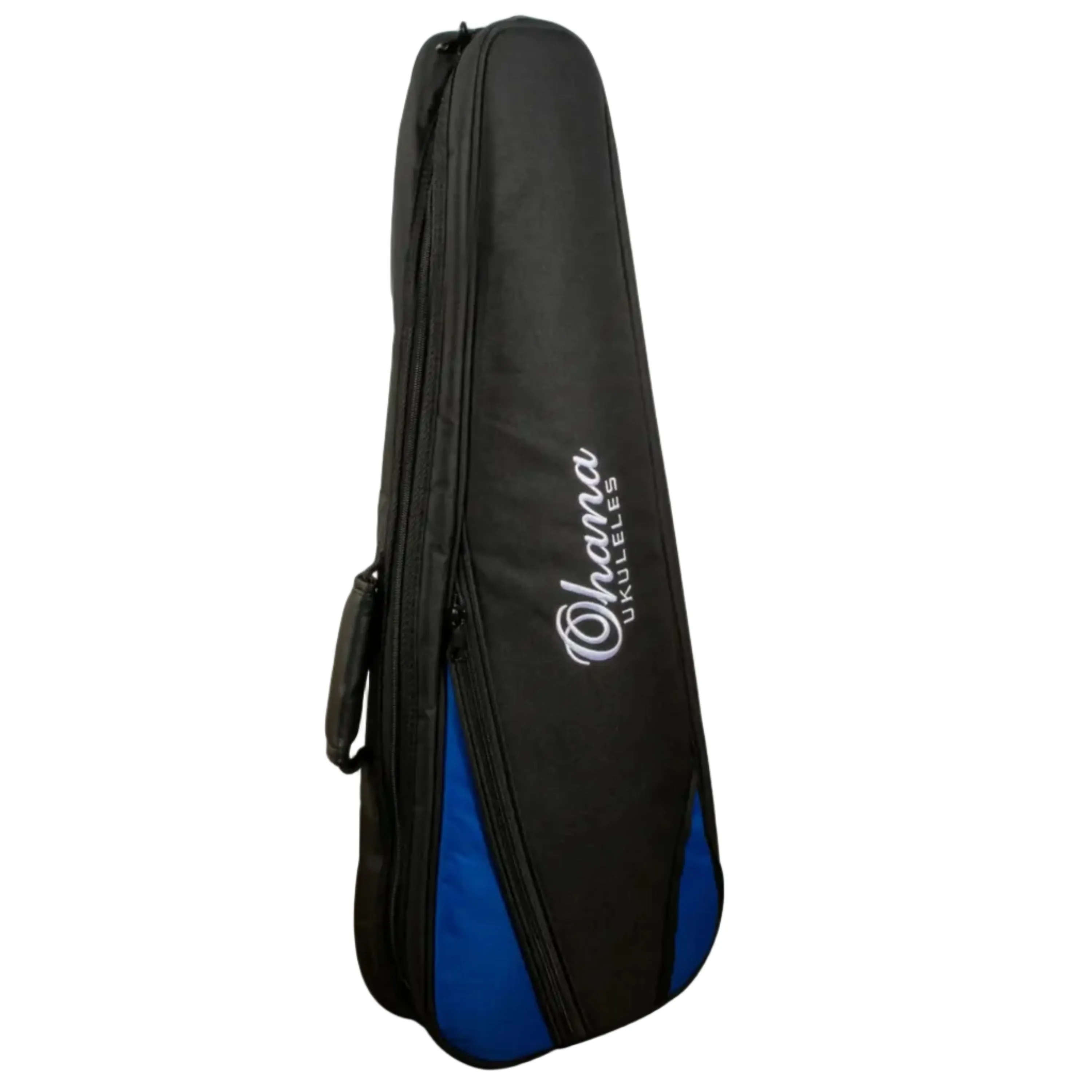 Ohana DB2-24BL Double Deluxe Concert Ukulele Bag - Holds 2 Concert Ukuleles - BLUE