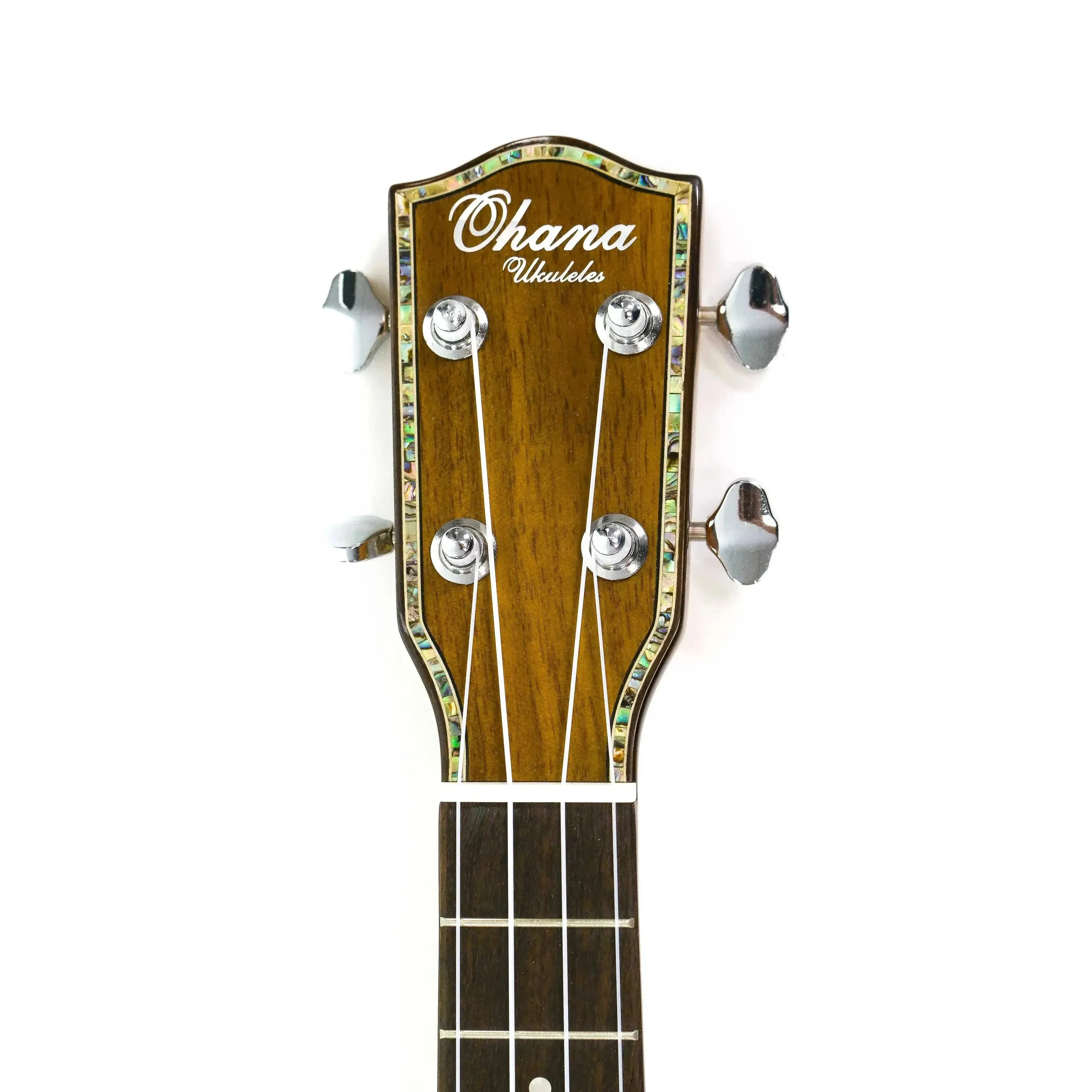 Ohana PKC-70G Solid Spruce & Mahogany Pineapple Concert Ukulele - Image 5