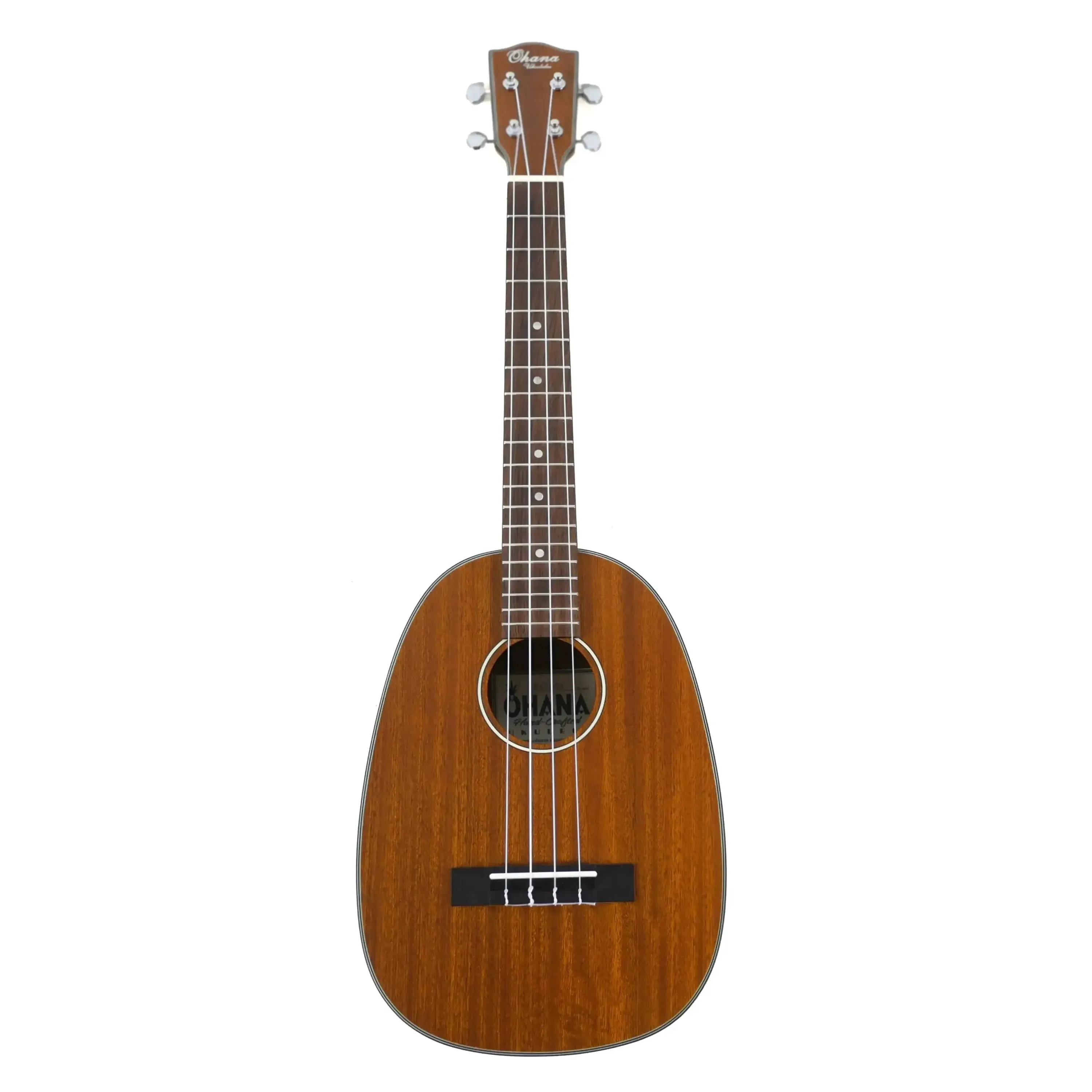 Ohana PKT-14 Mahogany Pineapple Tenor Ukulele - Image 4