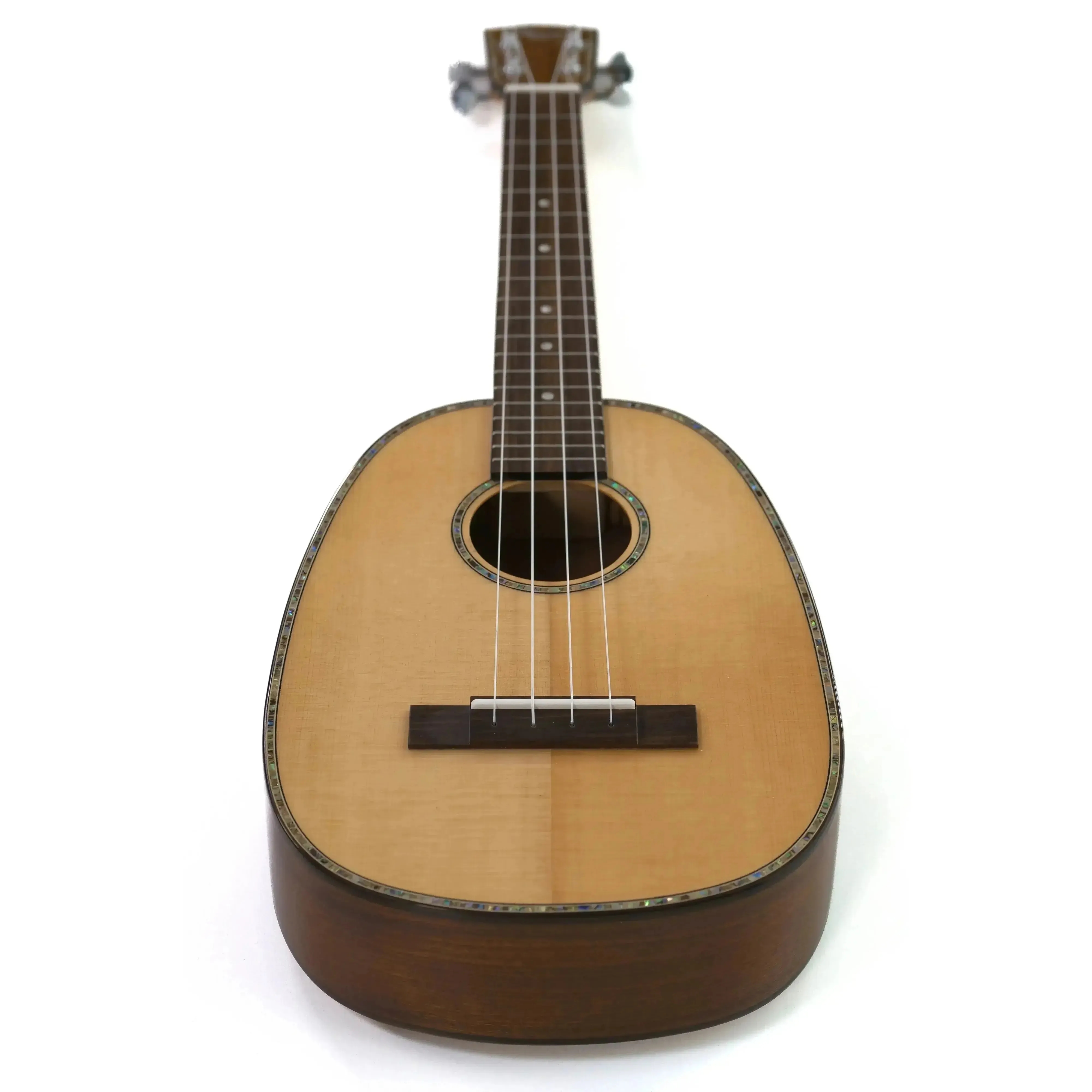 Ohana PKT-70G Solid Spruce Top Pineapple Tenor Ukulele - Image 4
