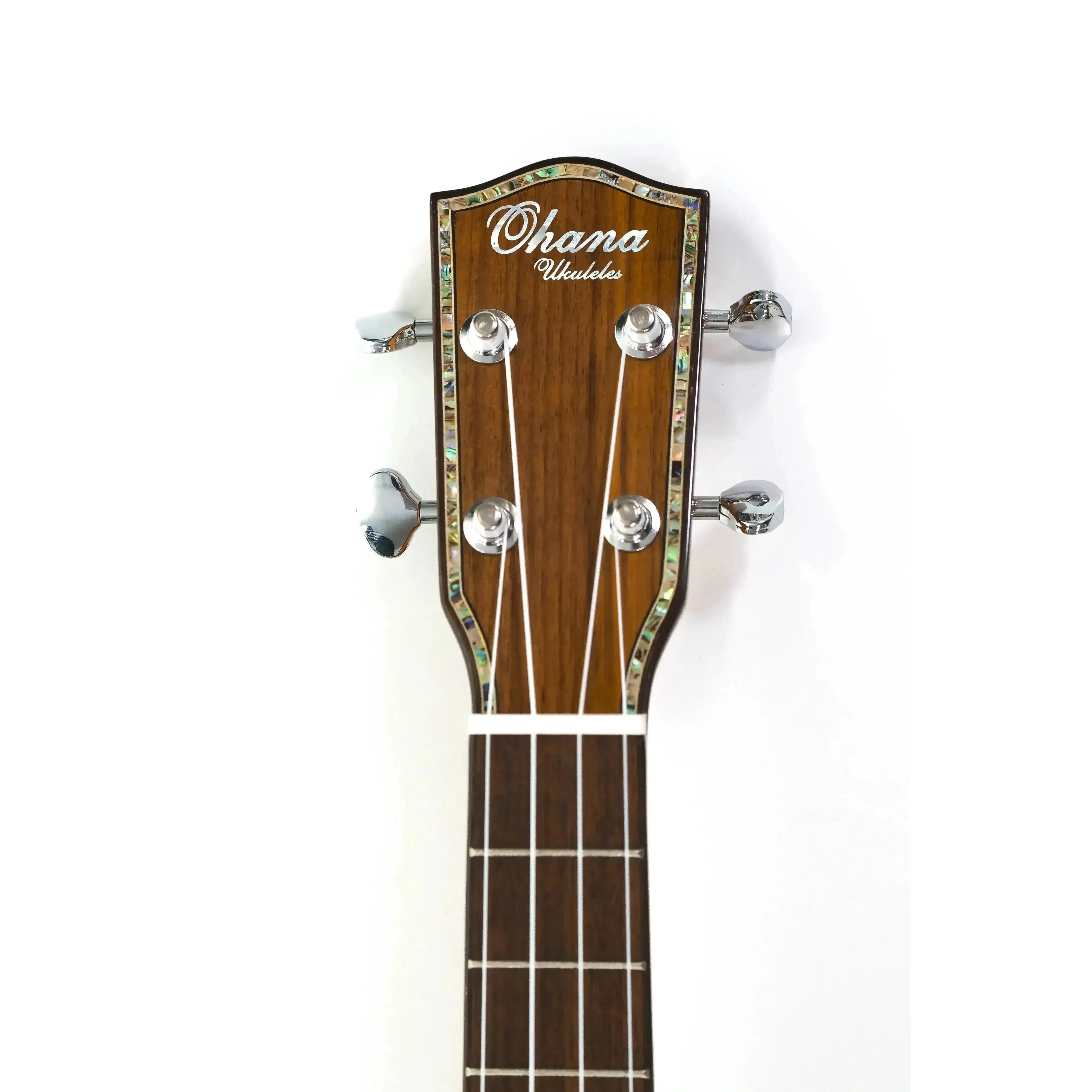 Ohana PKT-70G Solid Spruce Top Pineapple Tenor Ukulele - Image 5