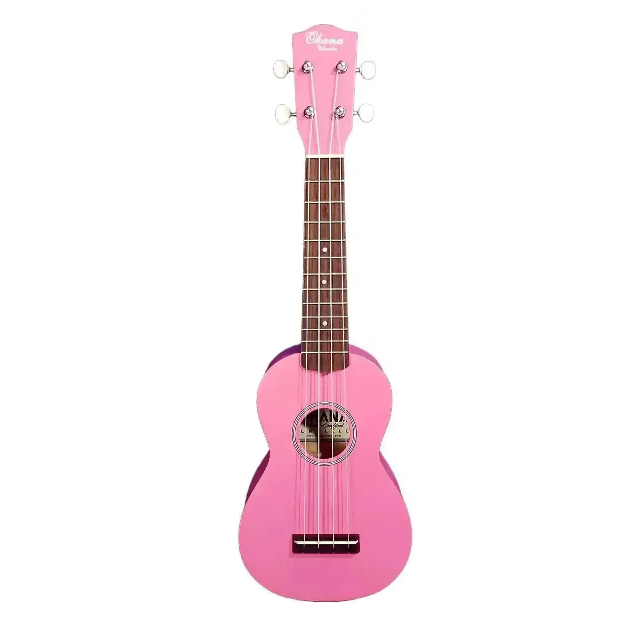 Ohana SK-10-PK Pink Mahogany Soprano Ukulele - Image 3